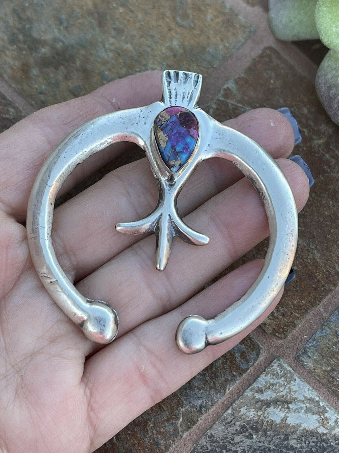 Handcrafted Handmade Sterling Silver  Pink Dream Mojave Naja Pendant