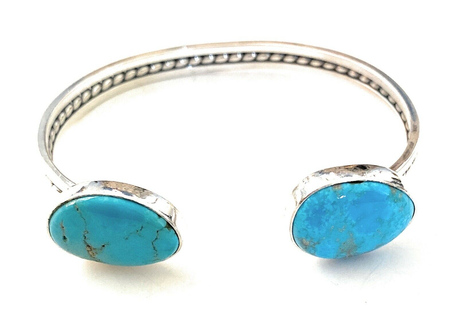 Navajo Turquoise & Sterling Silver Floating Cuff Bracelet