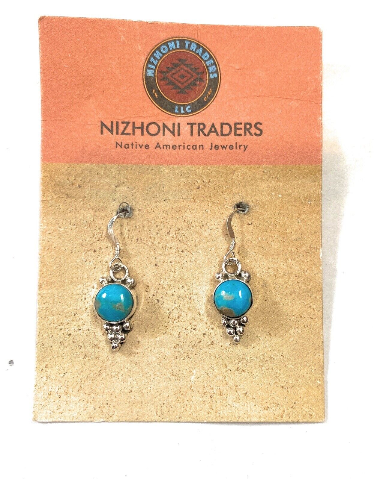 Navajo Turquoise & Sterling Silver Dangle Earrings