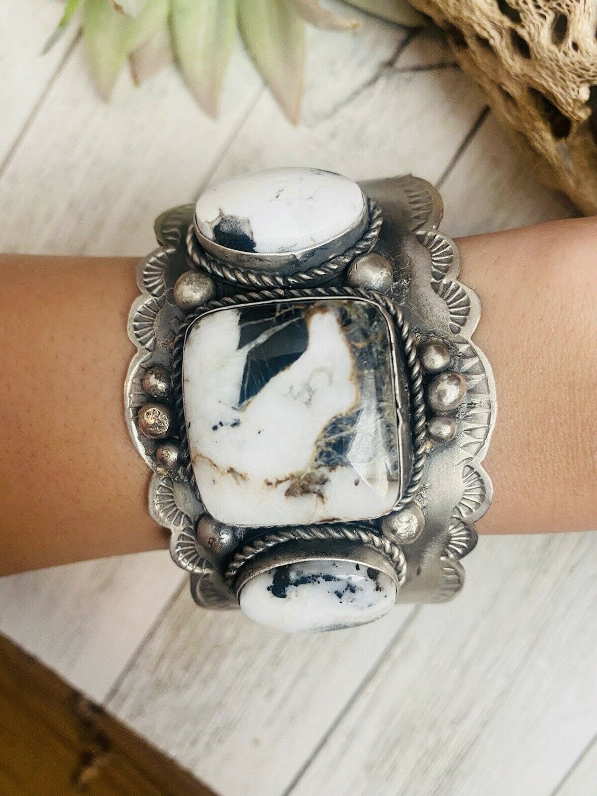 White sale buffalo bracelet