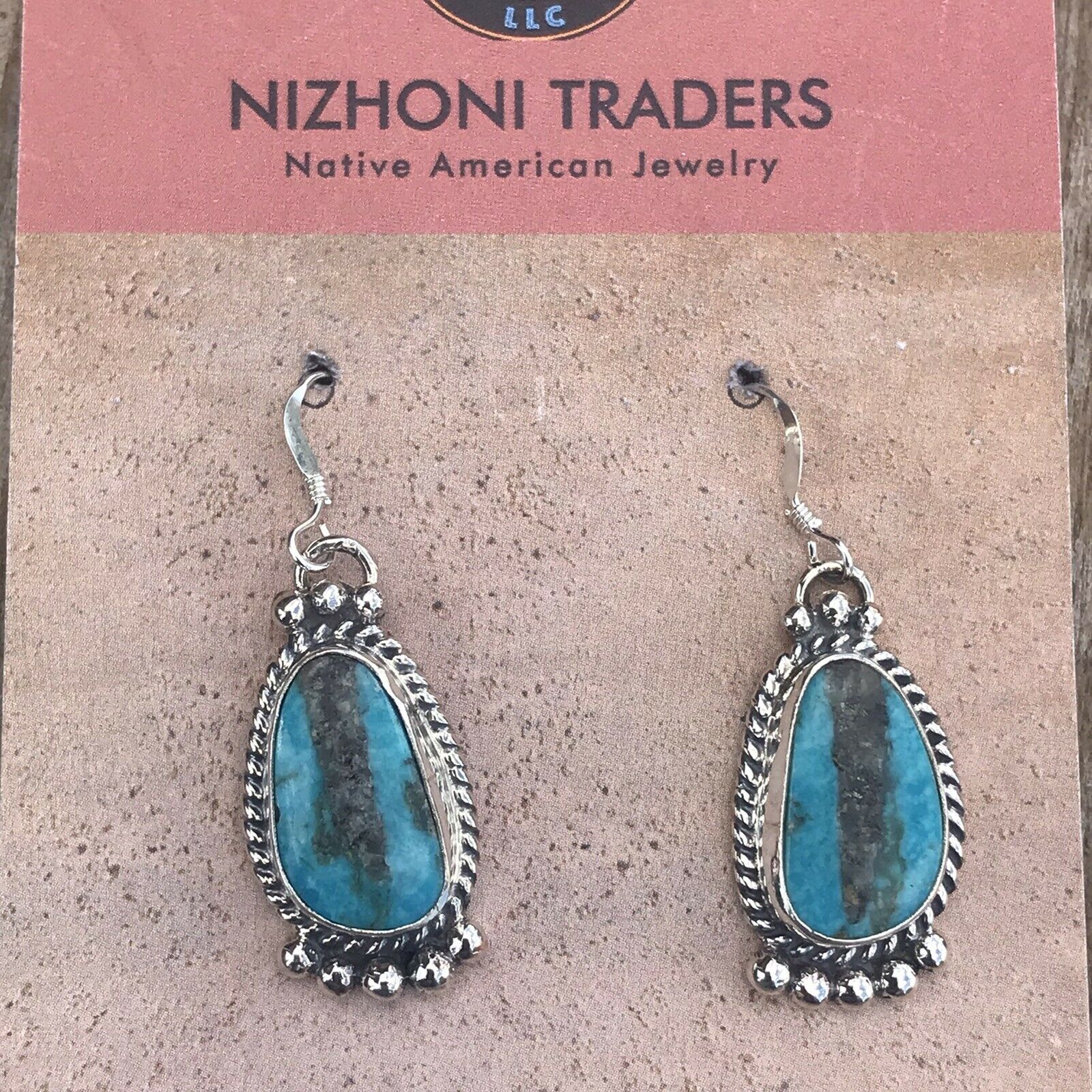 Navajo Turquoise & Sterling Silver Dangle Earrings