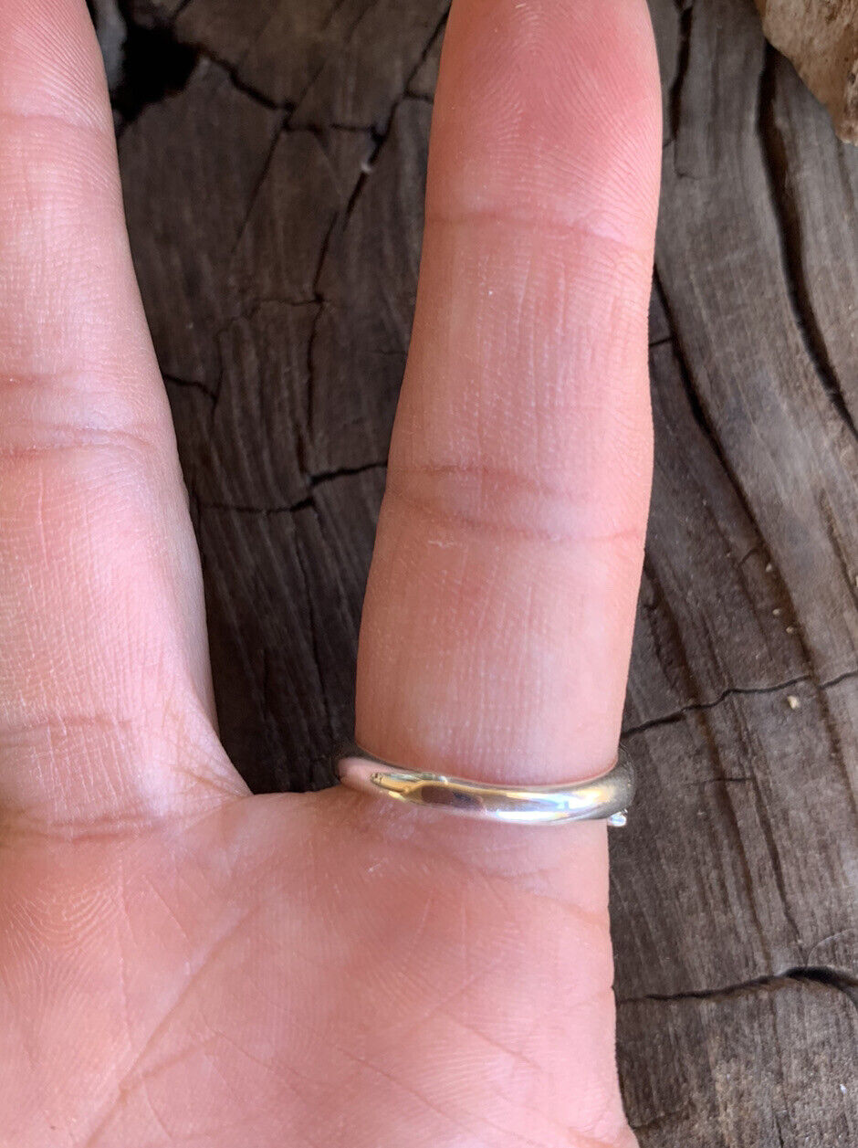 Navajo Pink Dream Mojave & Sterling Silver Square Stone Ring