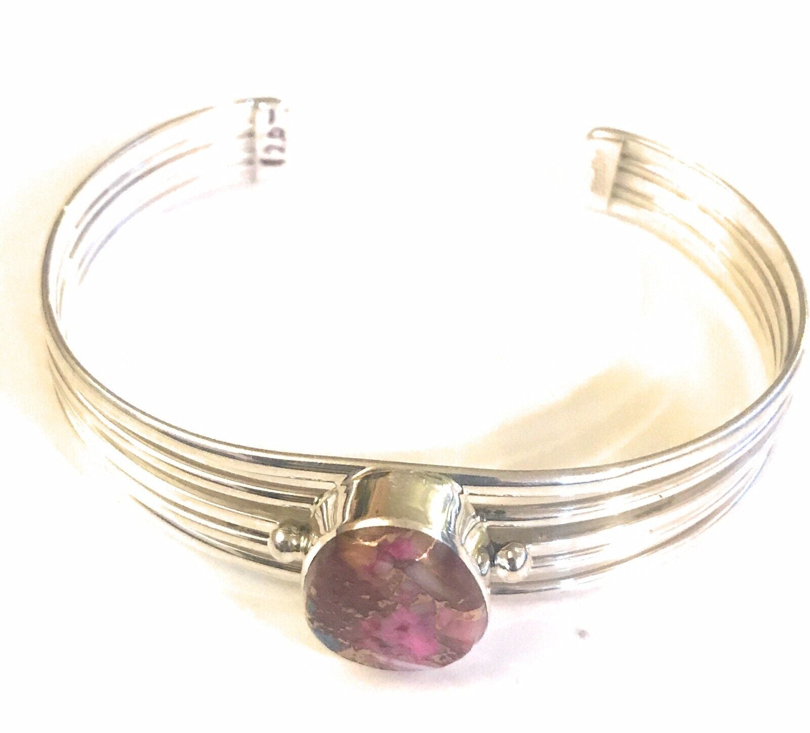 Navajo Pink Dream Mojave Sterling Silver Custom Cuff