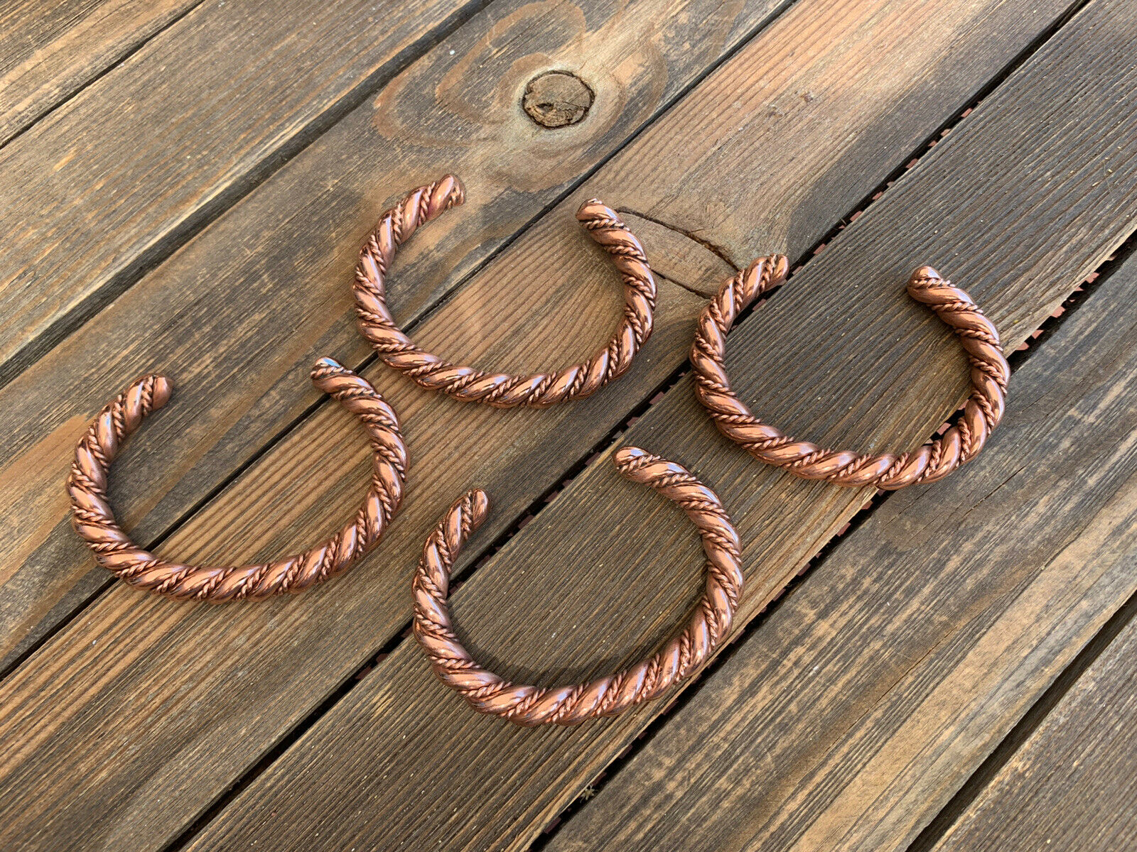 Navajo Copper Hand Twisted Bracelet Cuff