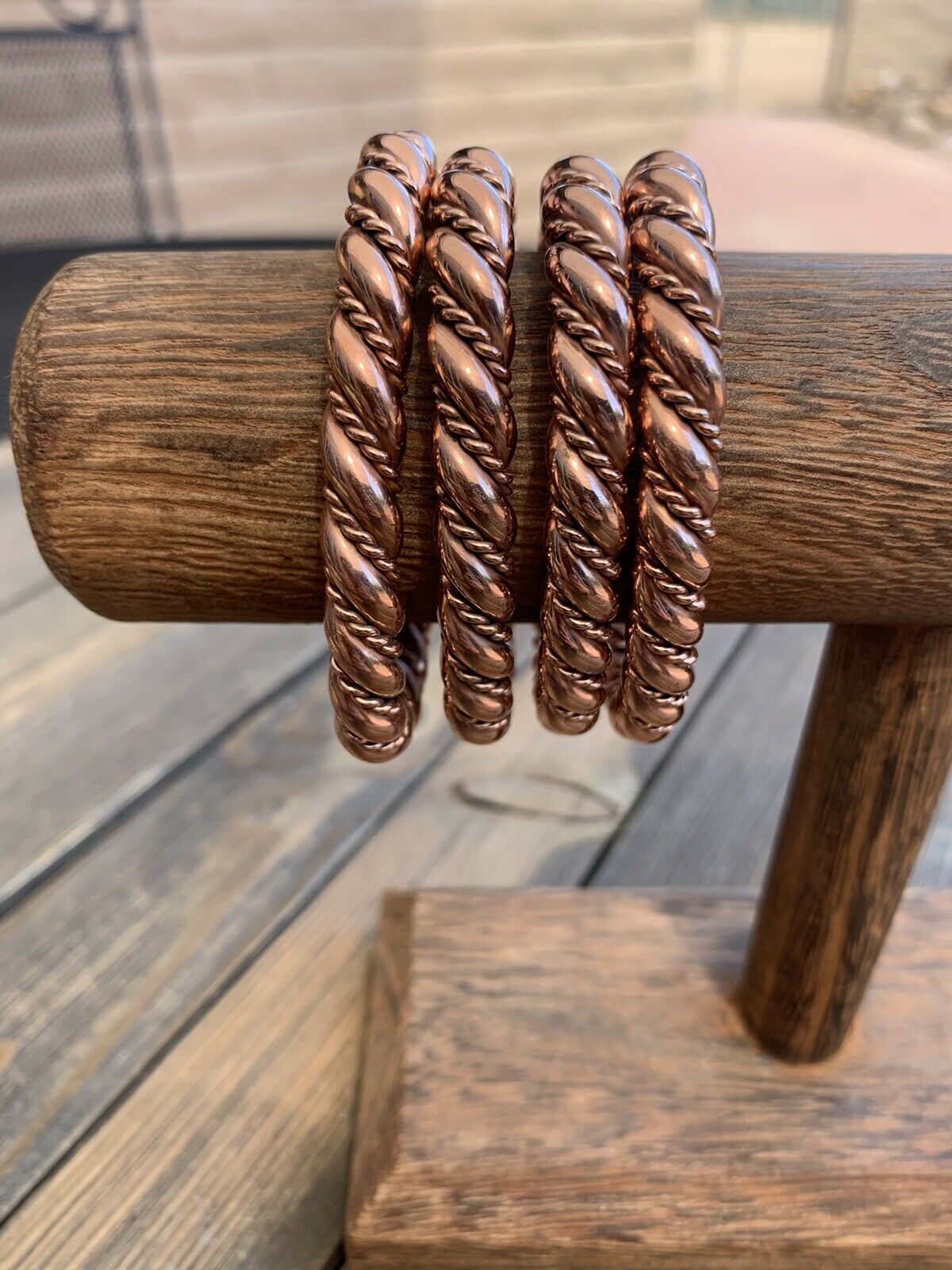 Navajo Copper Hand Twisted Bracelet Cuff