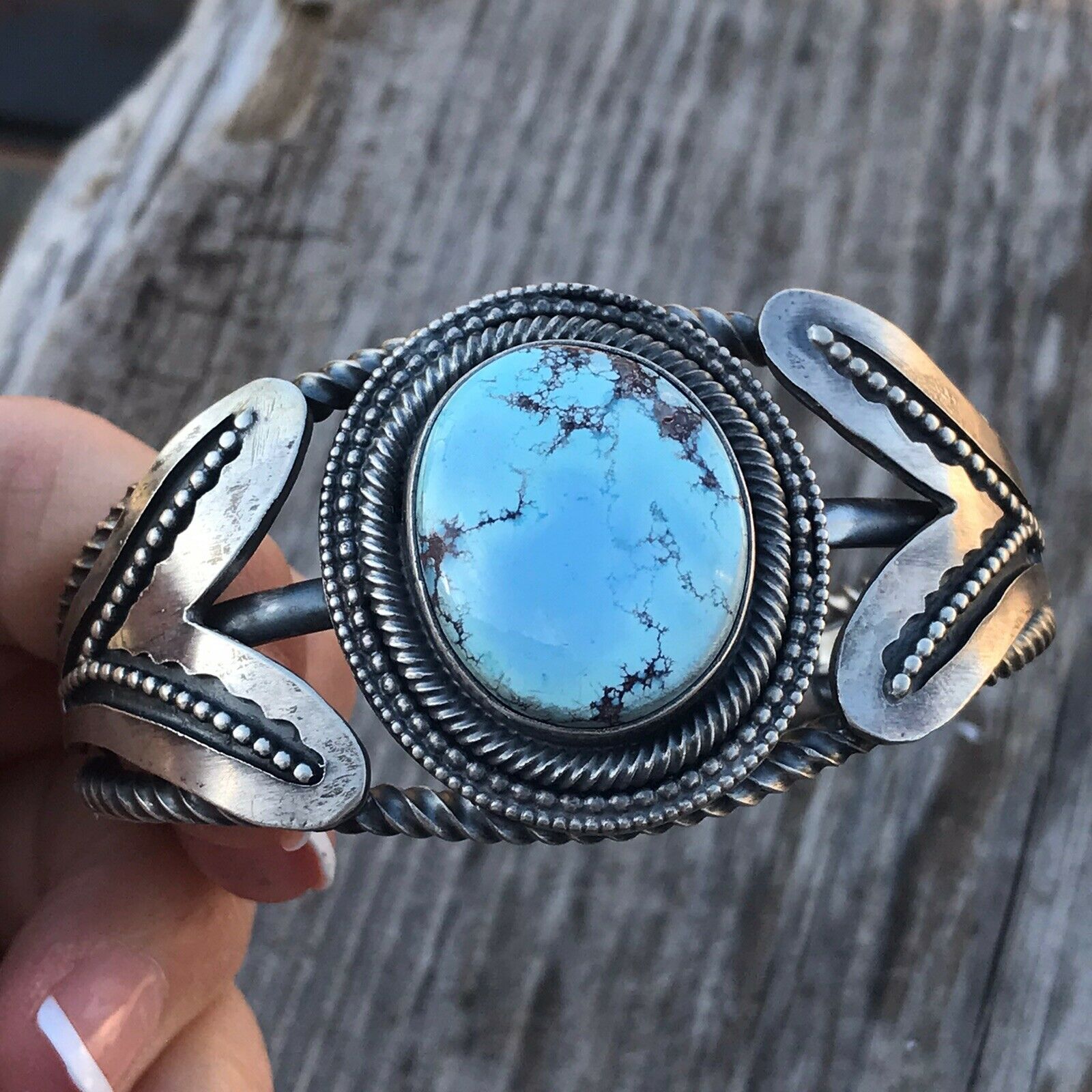 Golden Hill Turquoise  Sterling Silver Cuff