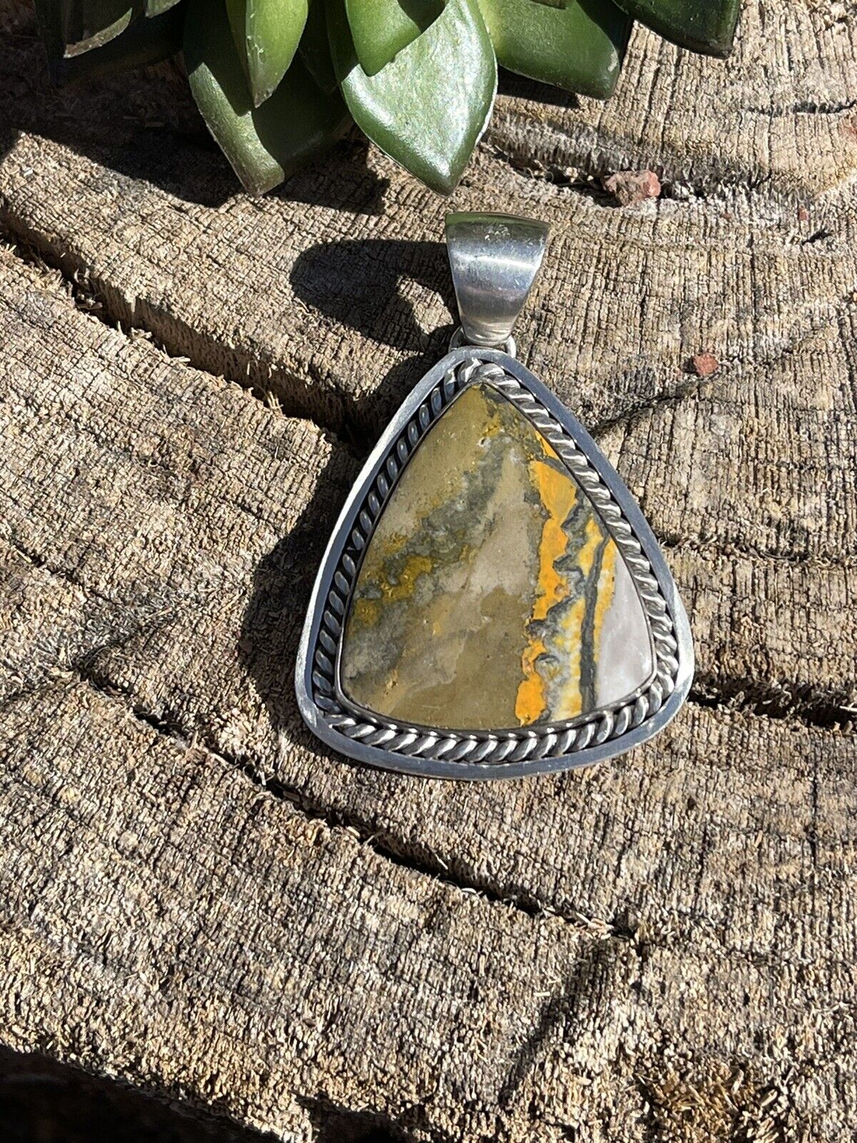 Navajo Bumblebee  & Sterling Silver Pendant Signed