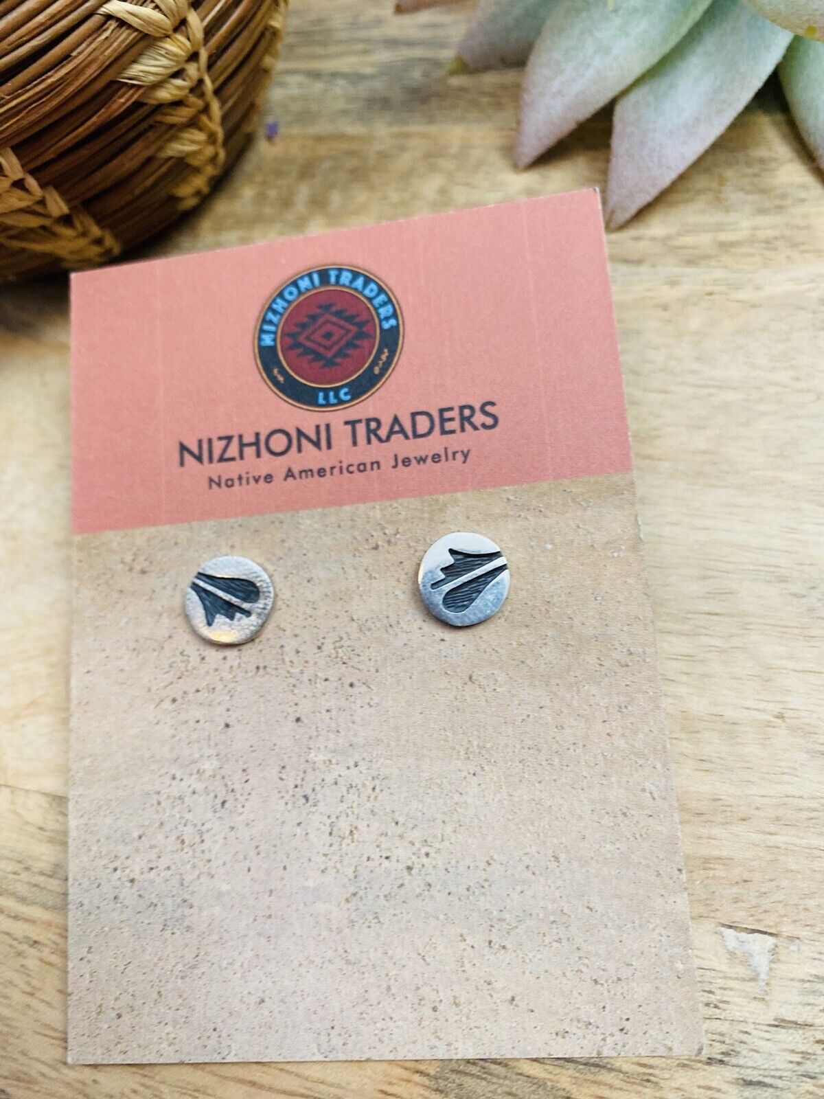 Hopi Overlaid Sterling Silver Stud Earrings