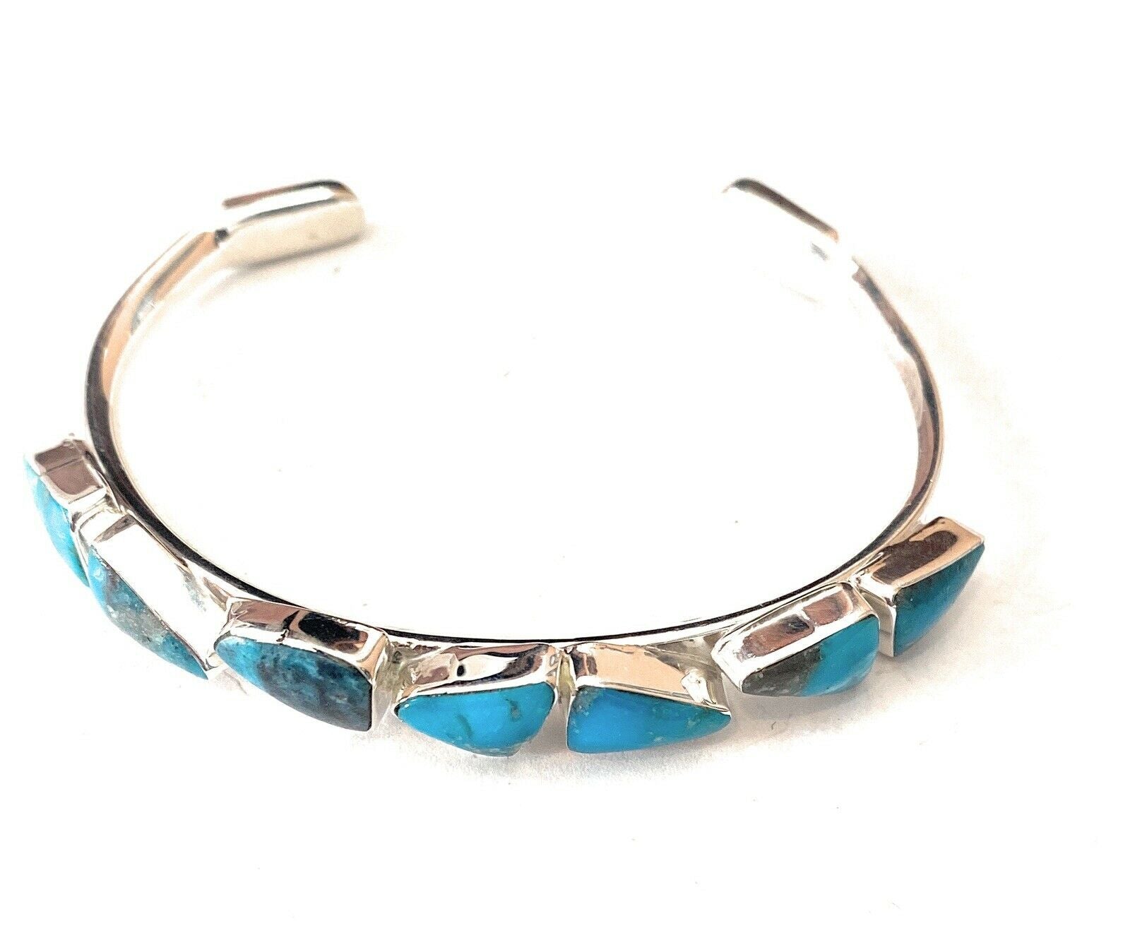 Navajo Turquoise & Sterling Silver Stacker Cuff Bracelet