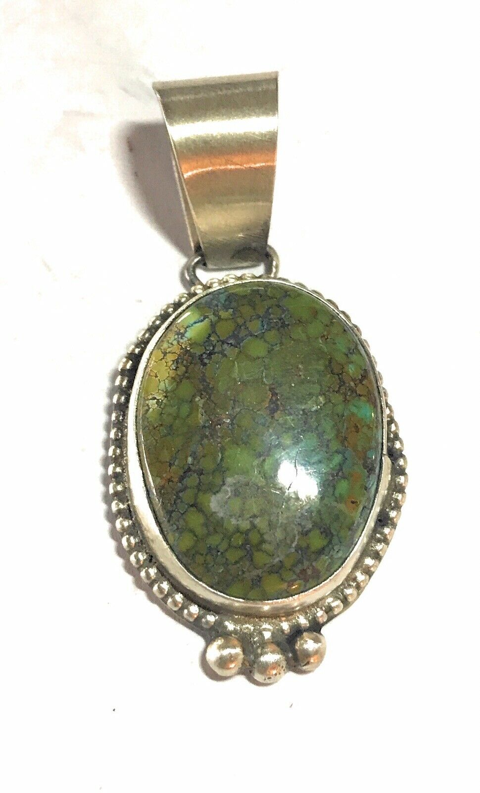 Navajo Turquoise  Sterling Silver Pendant