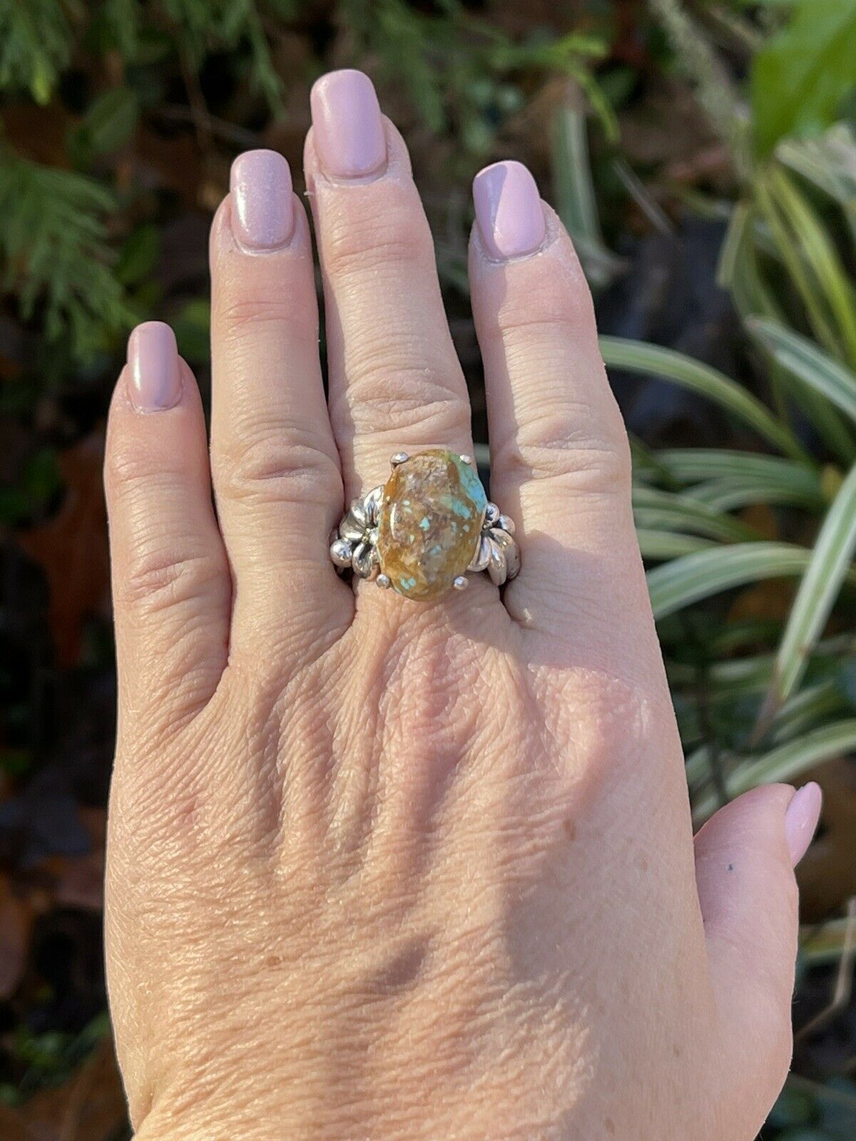 Navajo Sterling Silver Royston Turquoise Amazing Ring Size 6