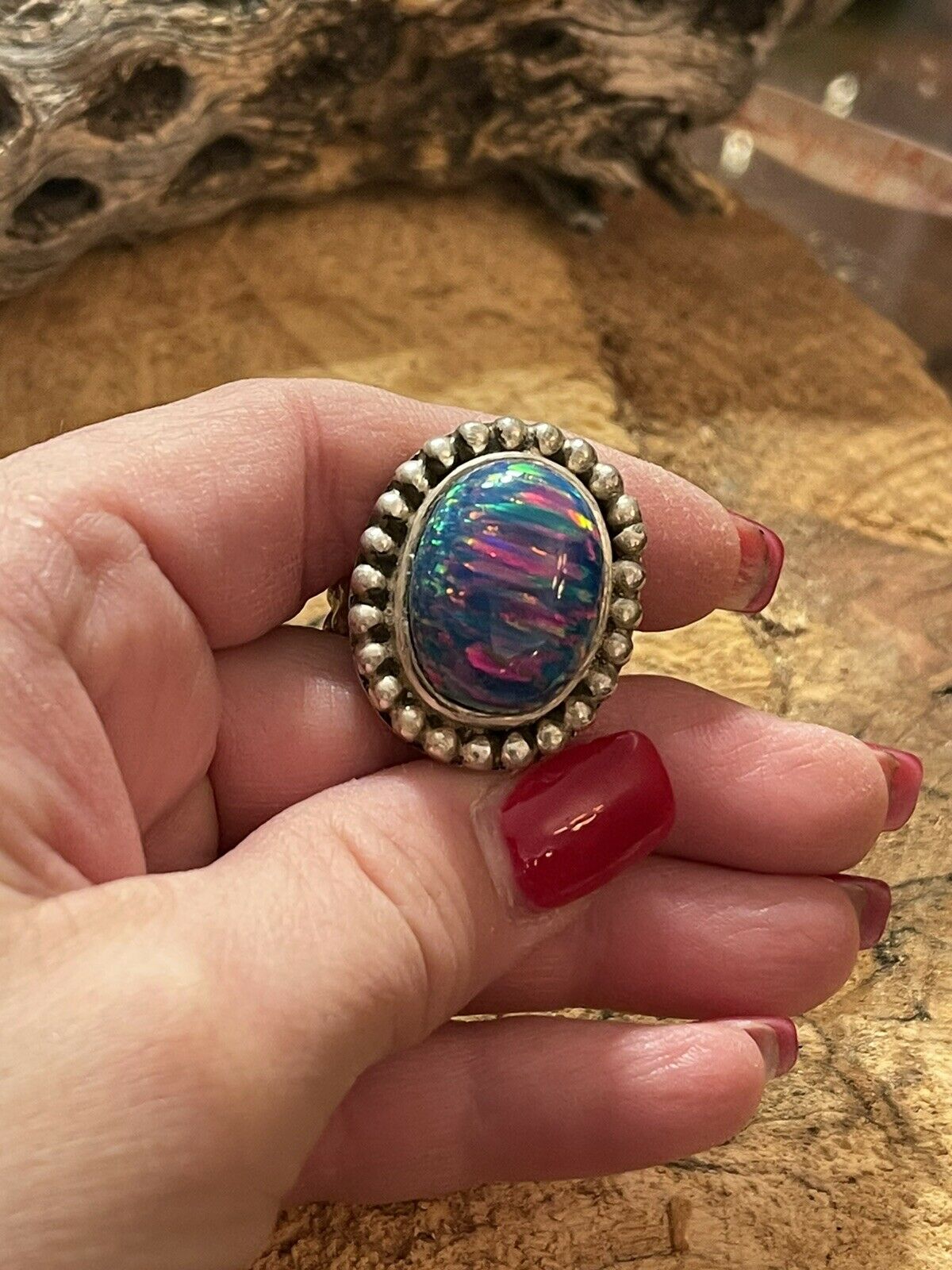 Native american hot sale opal rings