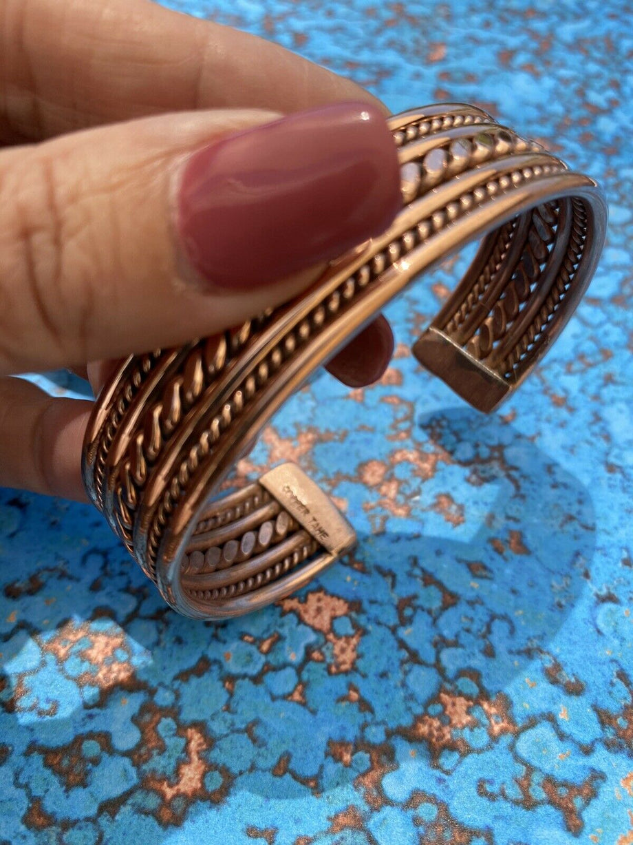 TAHE NAVAJO COPPER HAND STAMPED ブレスレット ☆日本初の公式