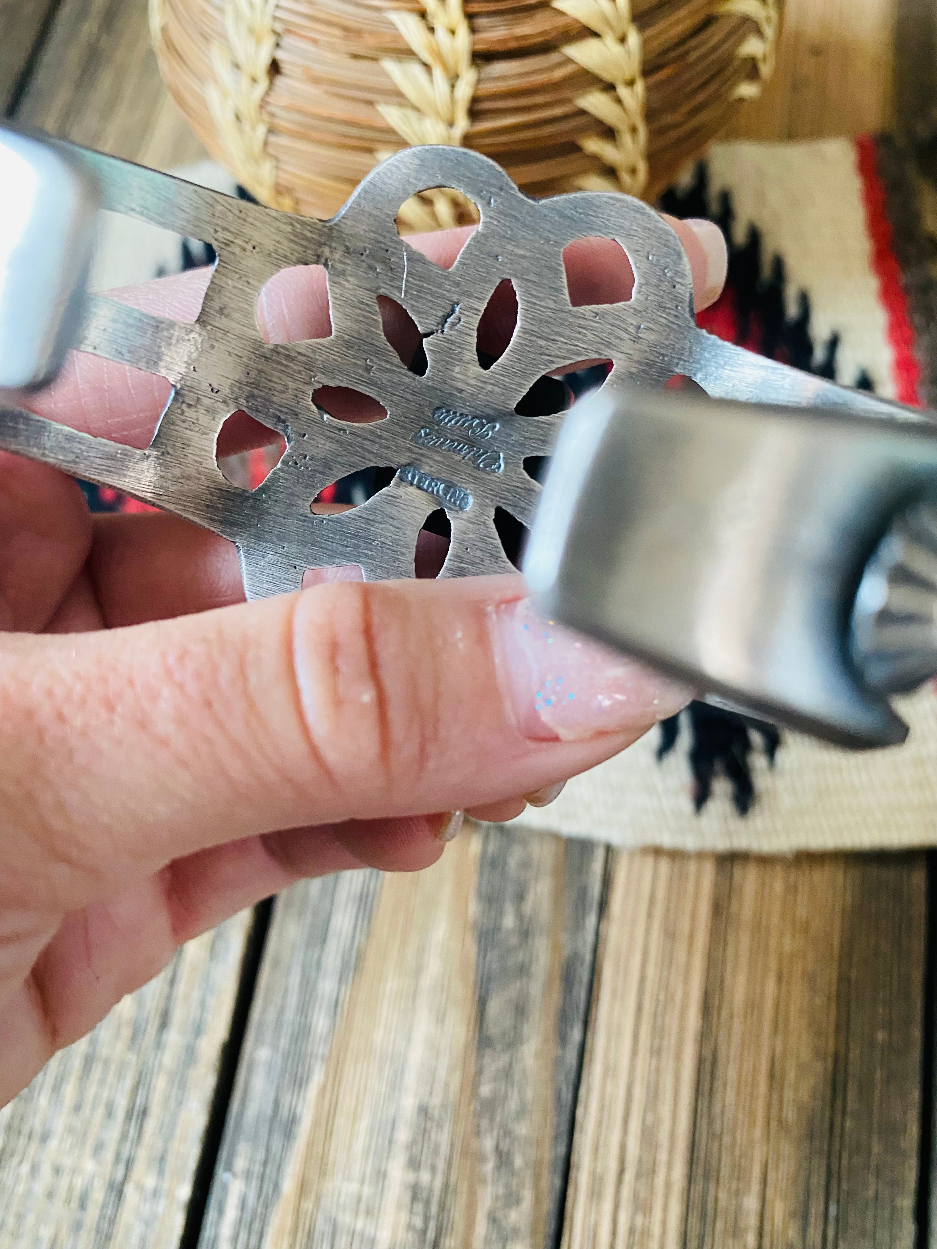 Navajo Kingman Turquoise & Sterling Silver Cuff Bracelet by Chimney Butte