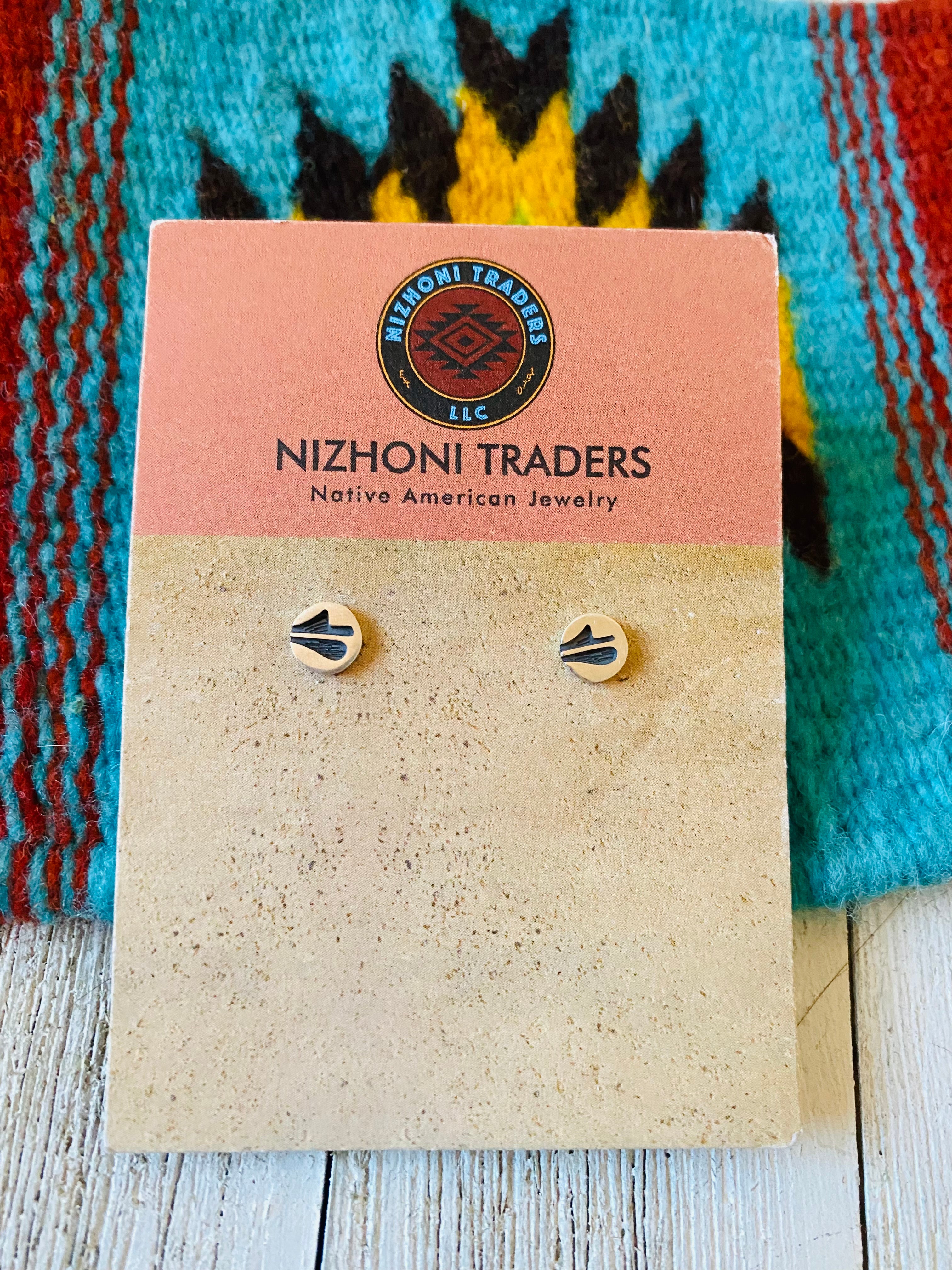 Hopi Overlaid Sterling Silver Stud Earrings