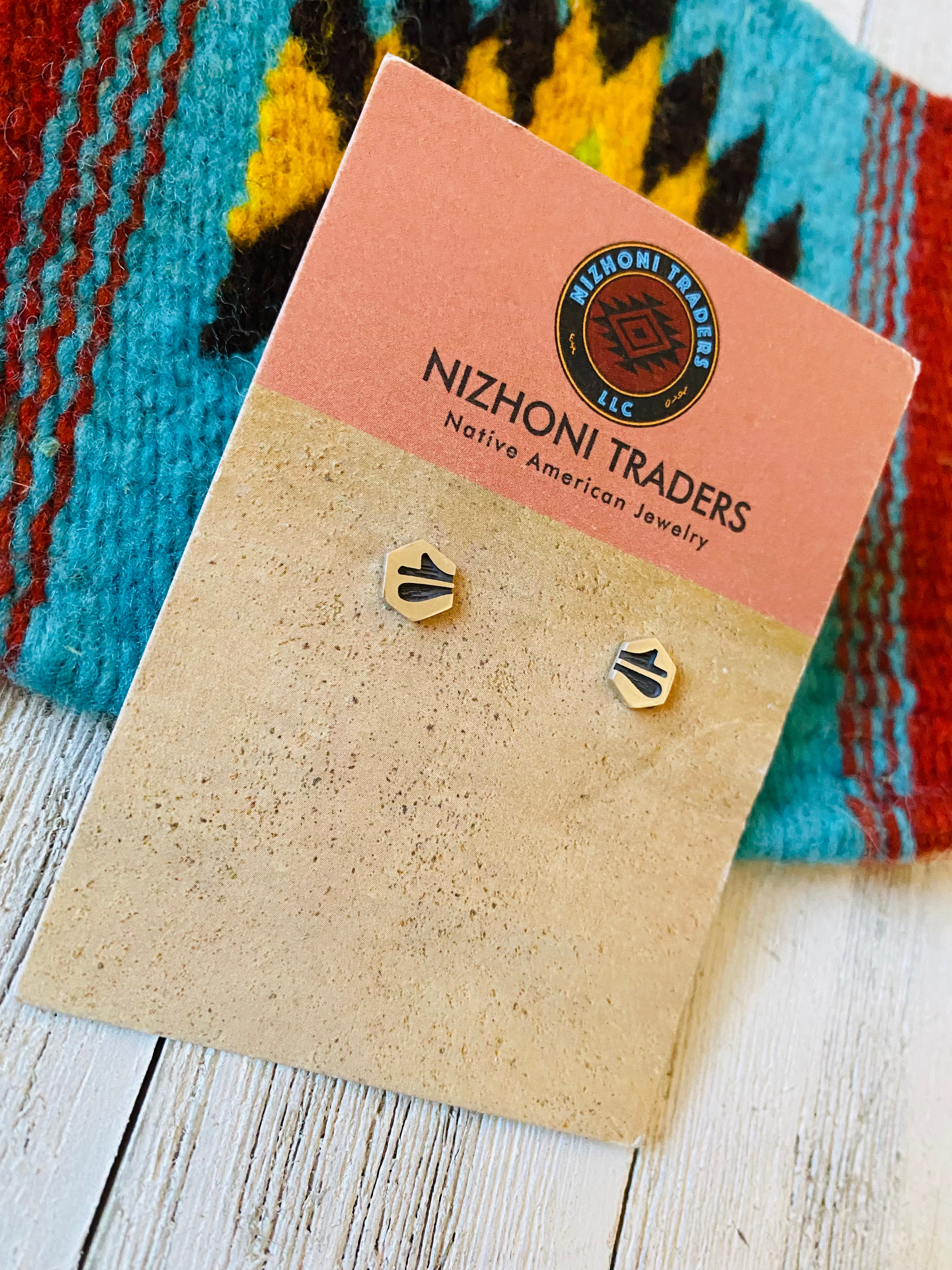 Hopi Overlaid Sterling Silver Stud Earrings