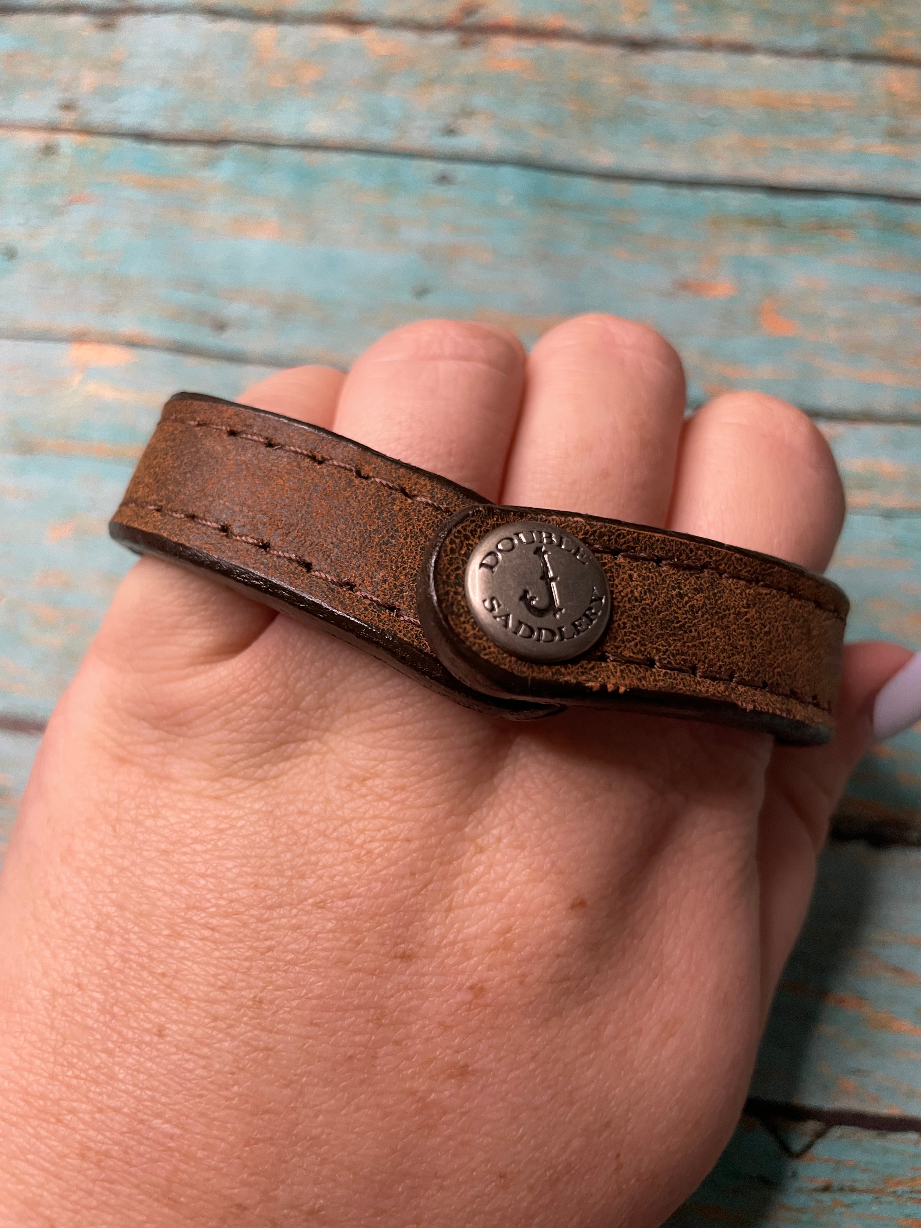 Handmade Brown Leather Bracelet