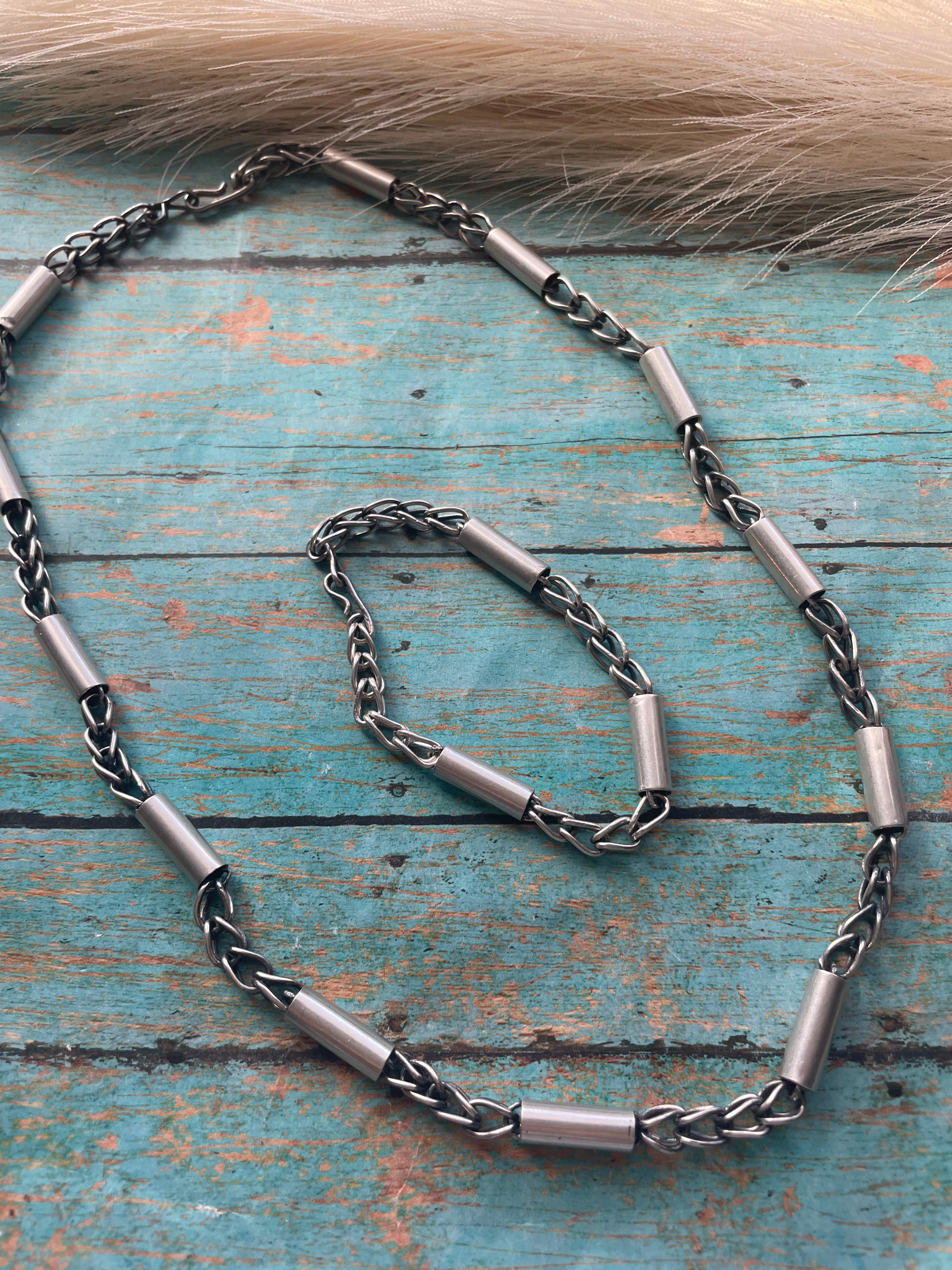 Navajo Sterling Silver Necklace & Bracelet Set