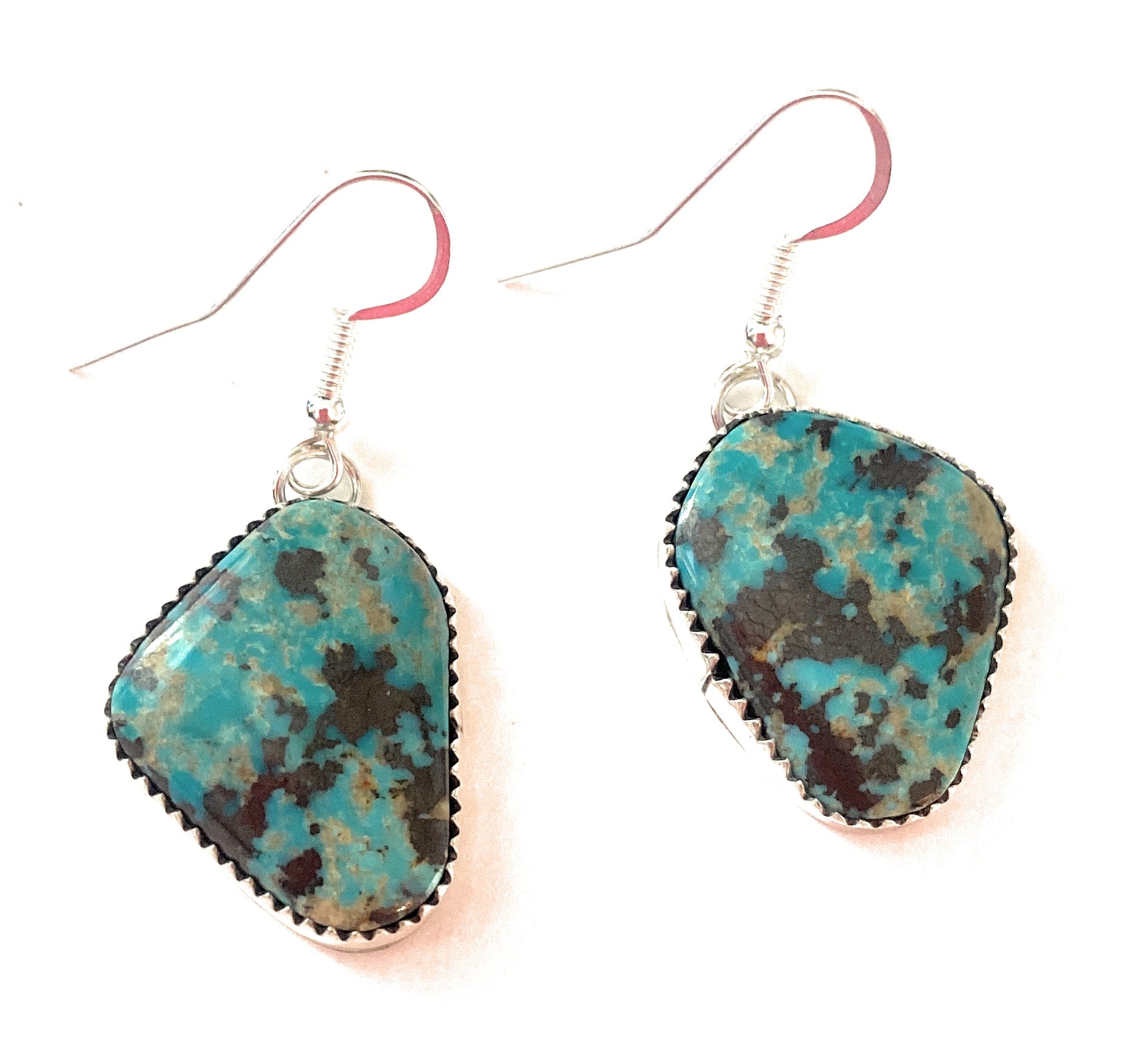 Navajo Turquoise & Sterling Silver Dangle Earrings