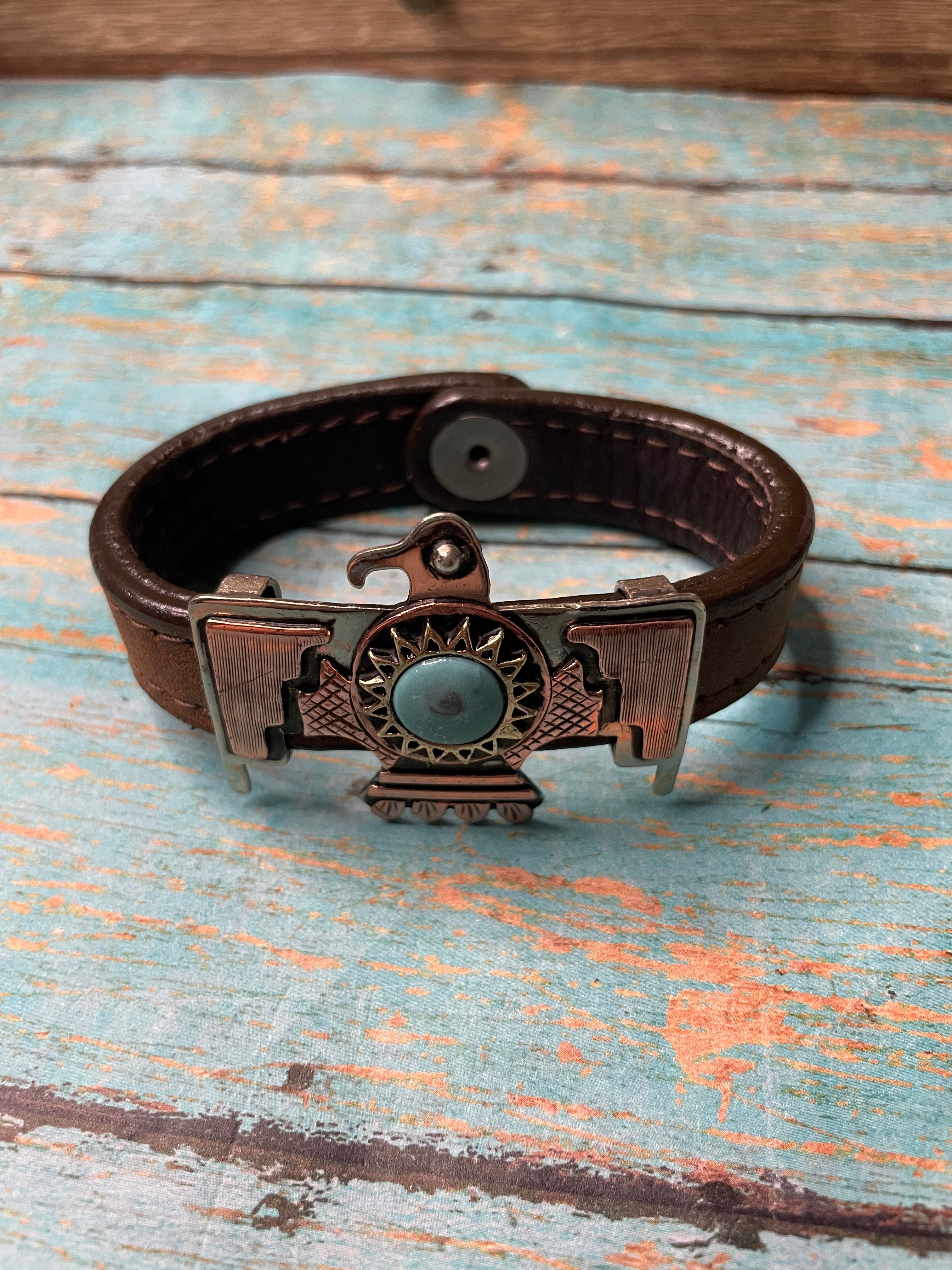 Handmade Brown Leather Bracelet