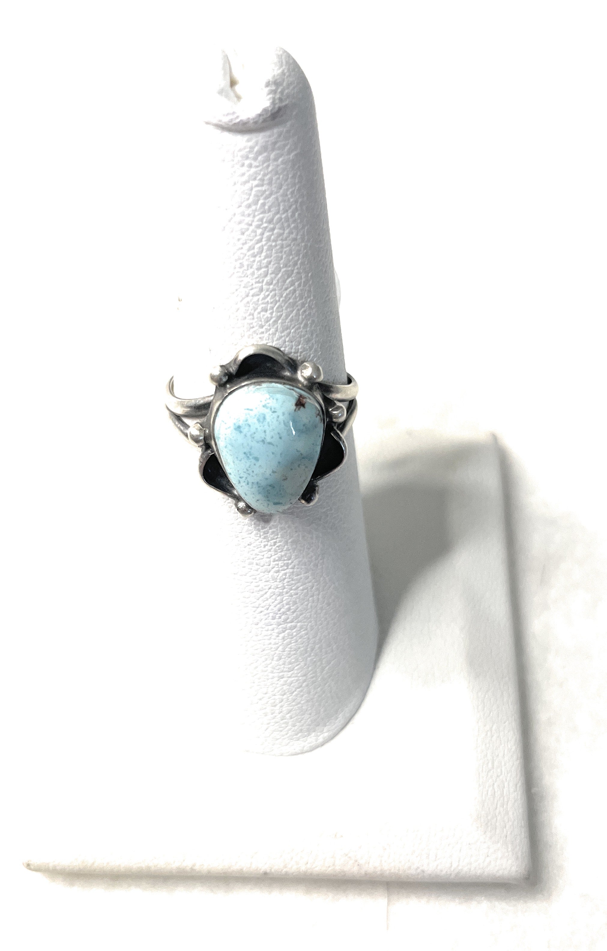 Navajo Golden Hills Turquoise & Sterling Silver Ring Size 7