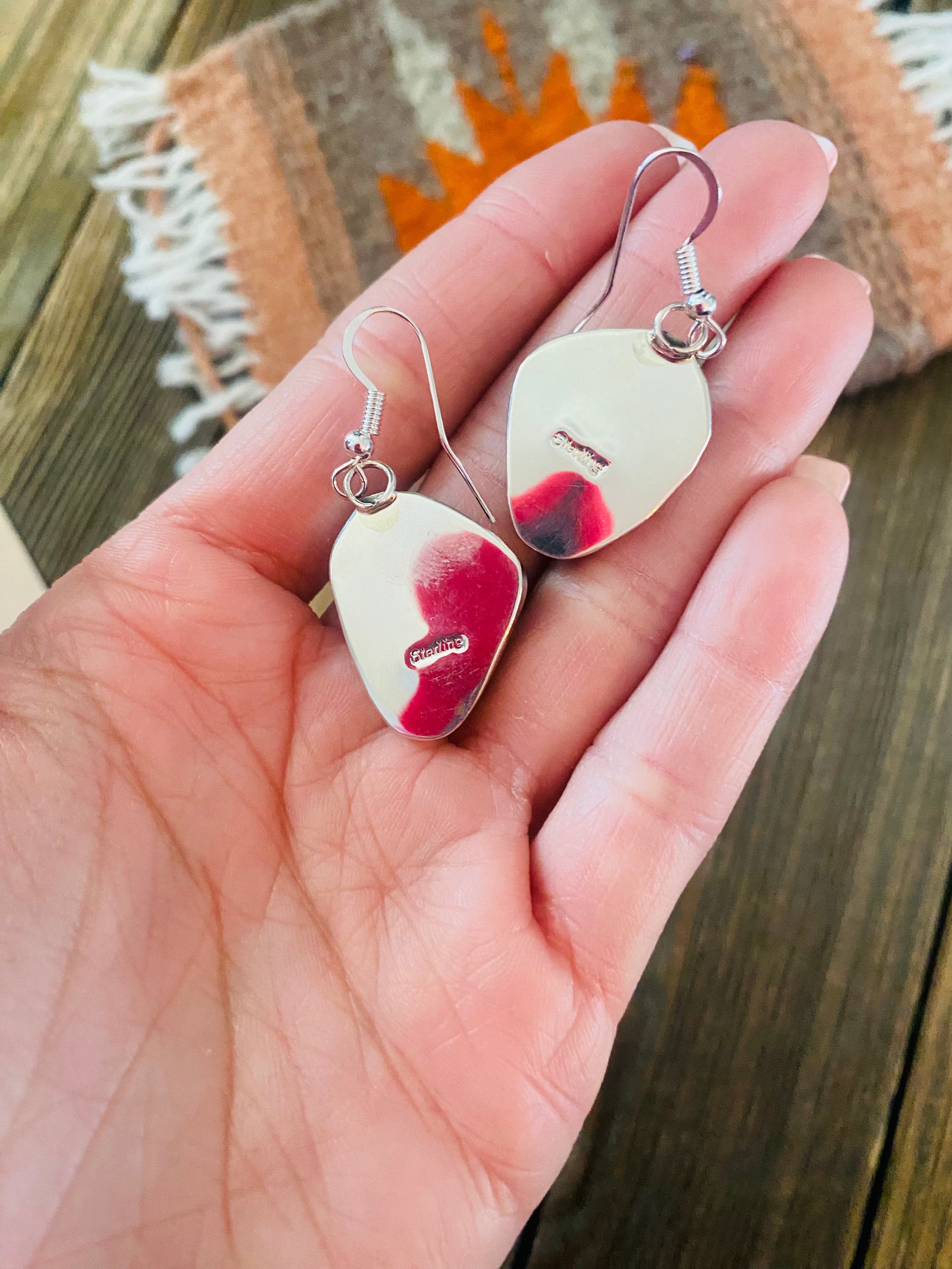 Navajo Turquoise & Sterling Silver Dangle Earrings