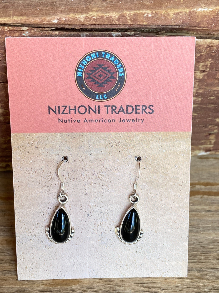 Silver Prime Black Onyx Earrings