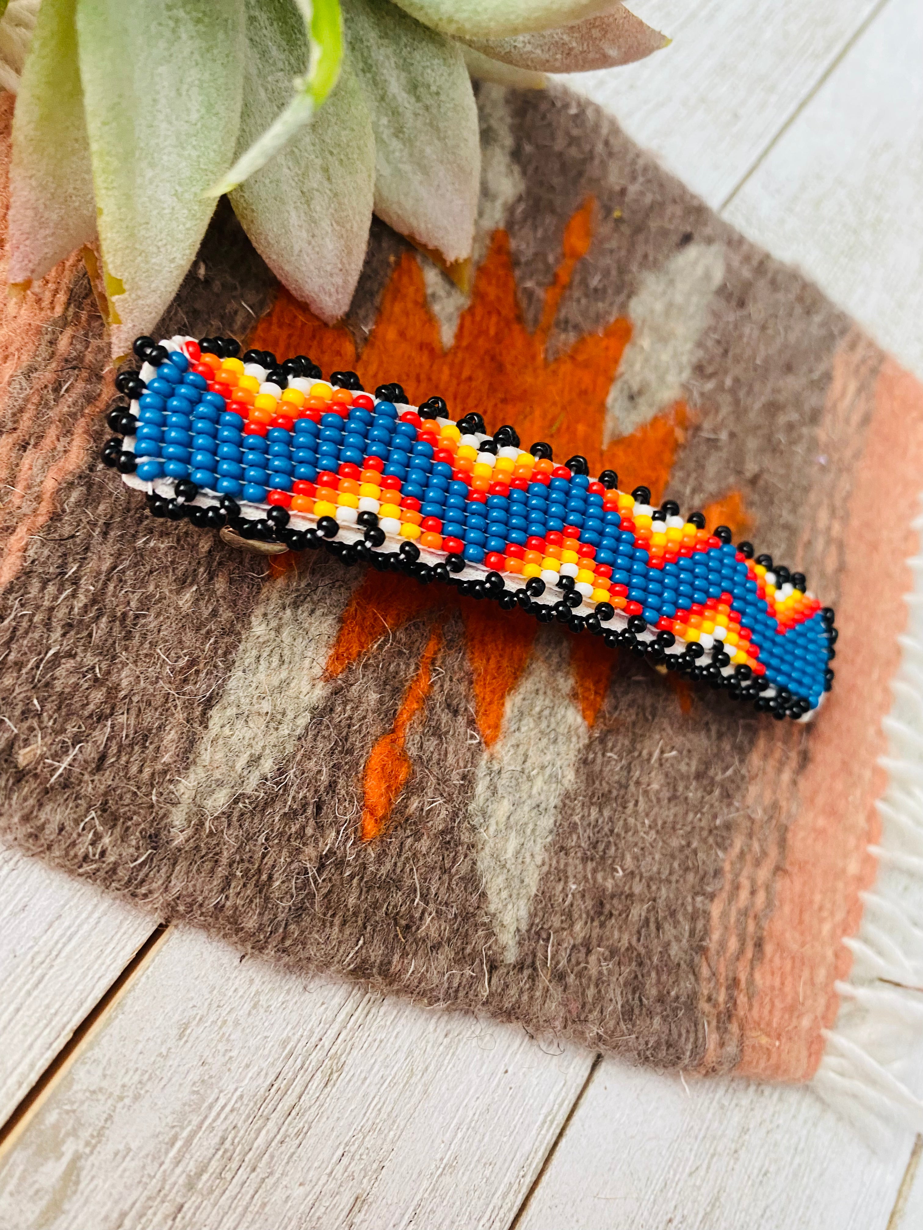 Navajo Handmade Beaded Barrette