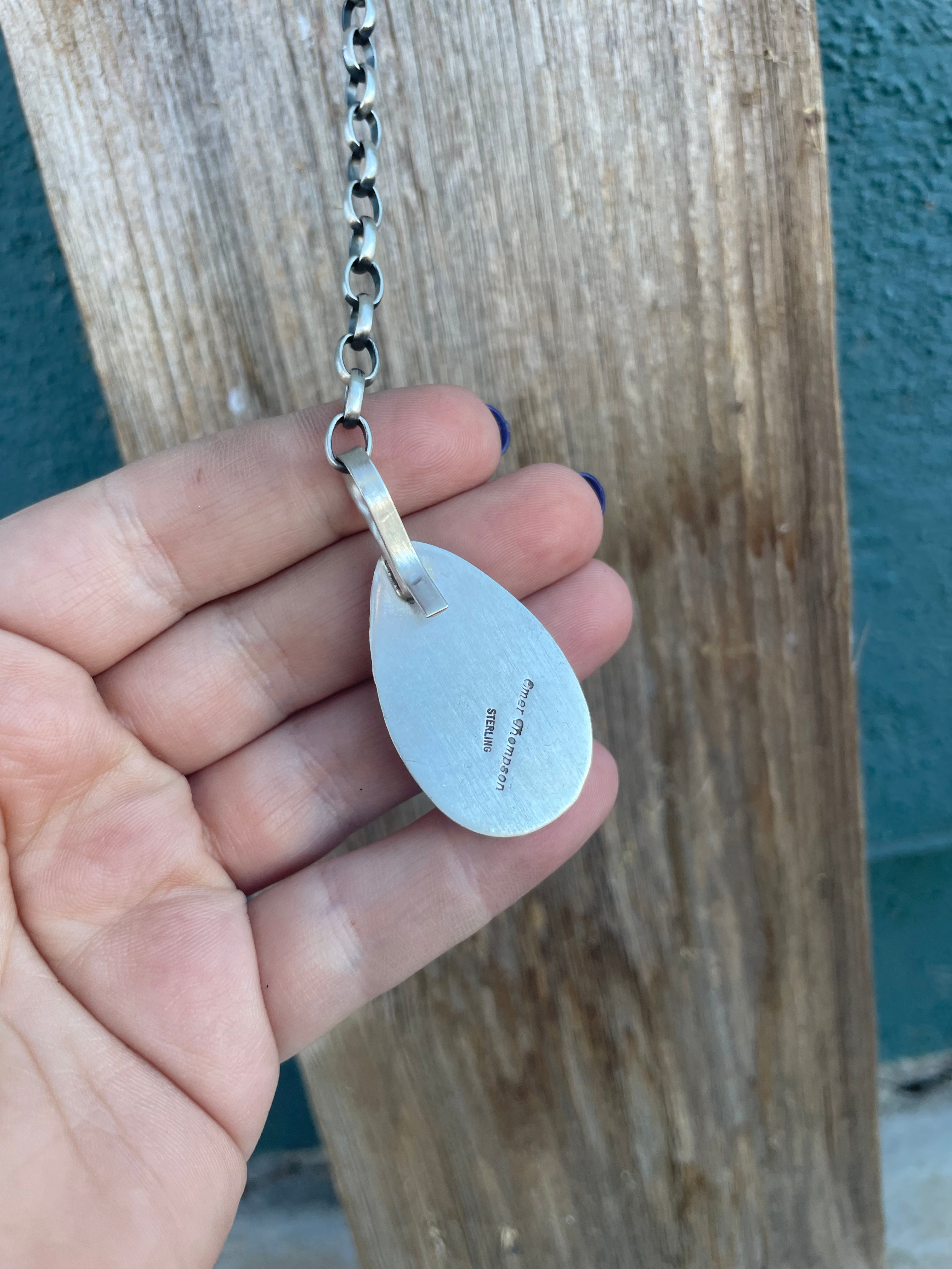 Navajo Handmade Orange Spiny And Sterling Silver Necklace By Emer Thompson