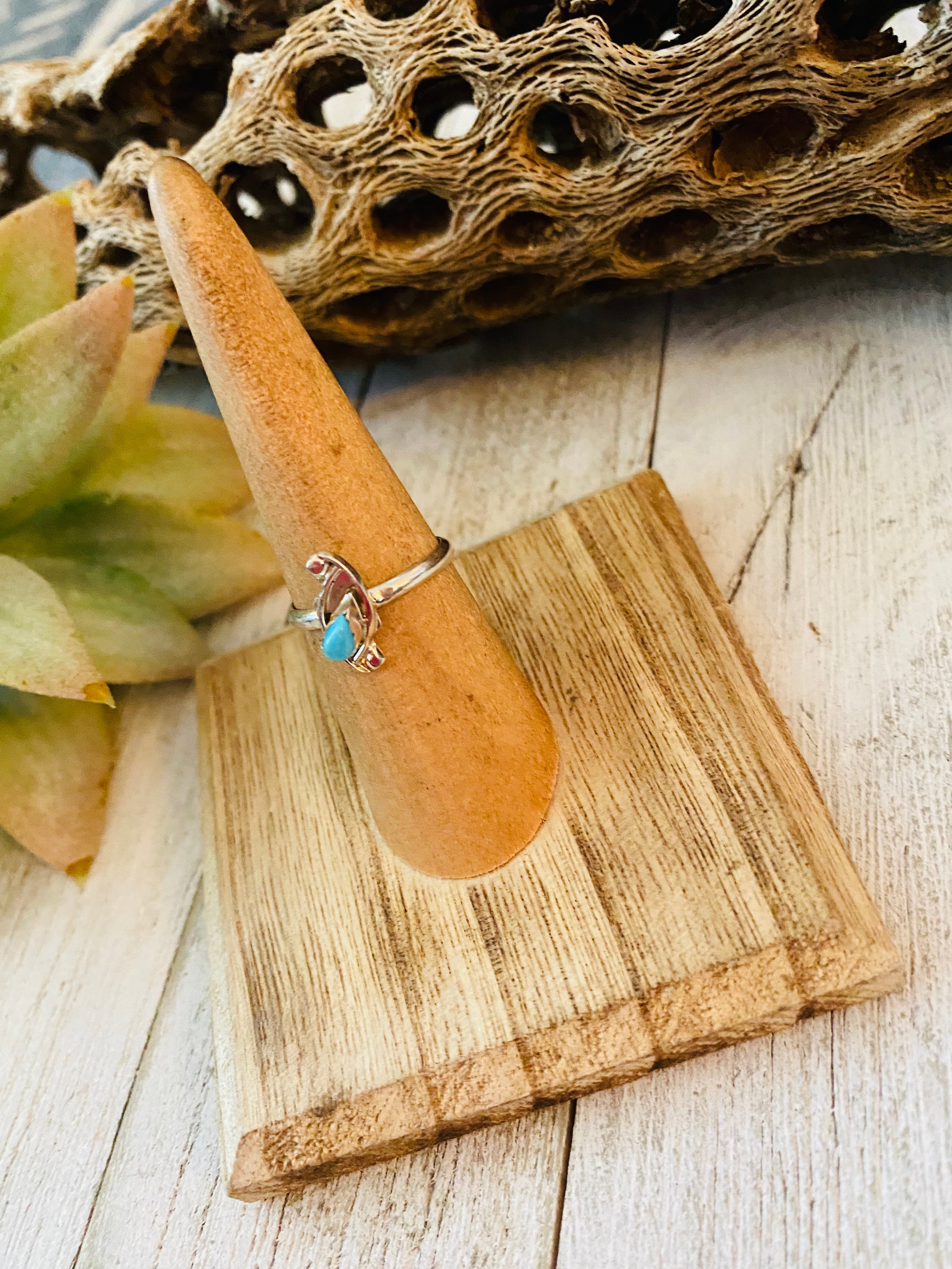 Zuni Sterling Silver & Turquoise Ring