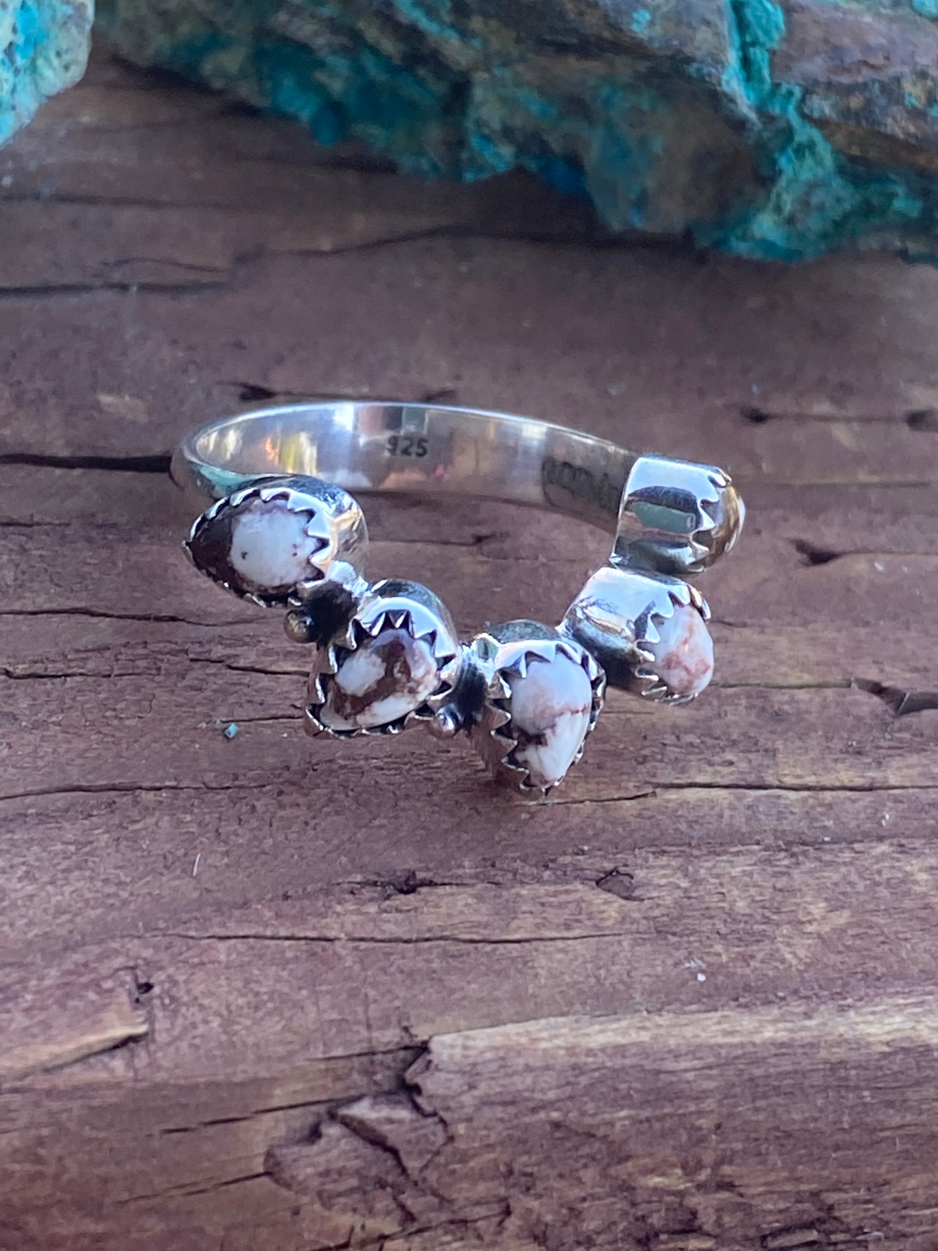 Wild Horse & Sterling Silver Monarch Band