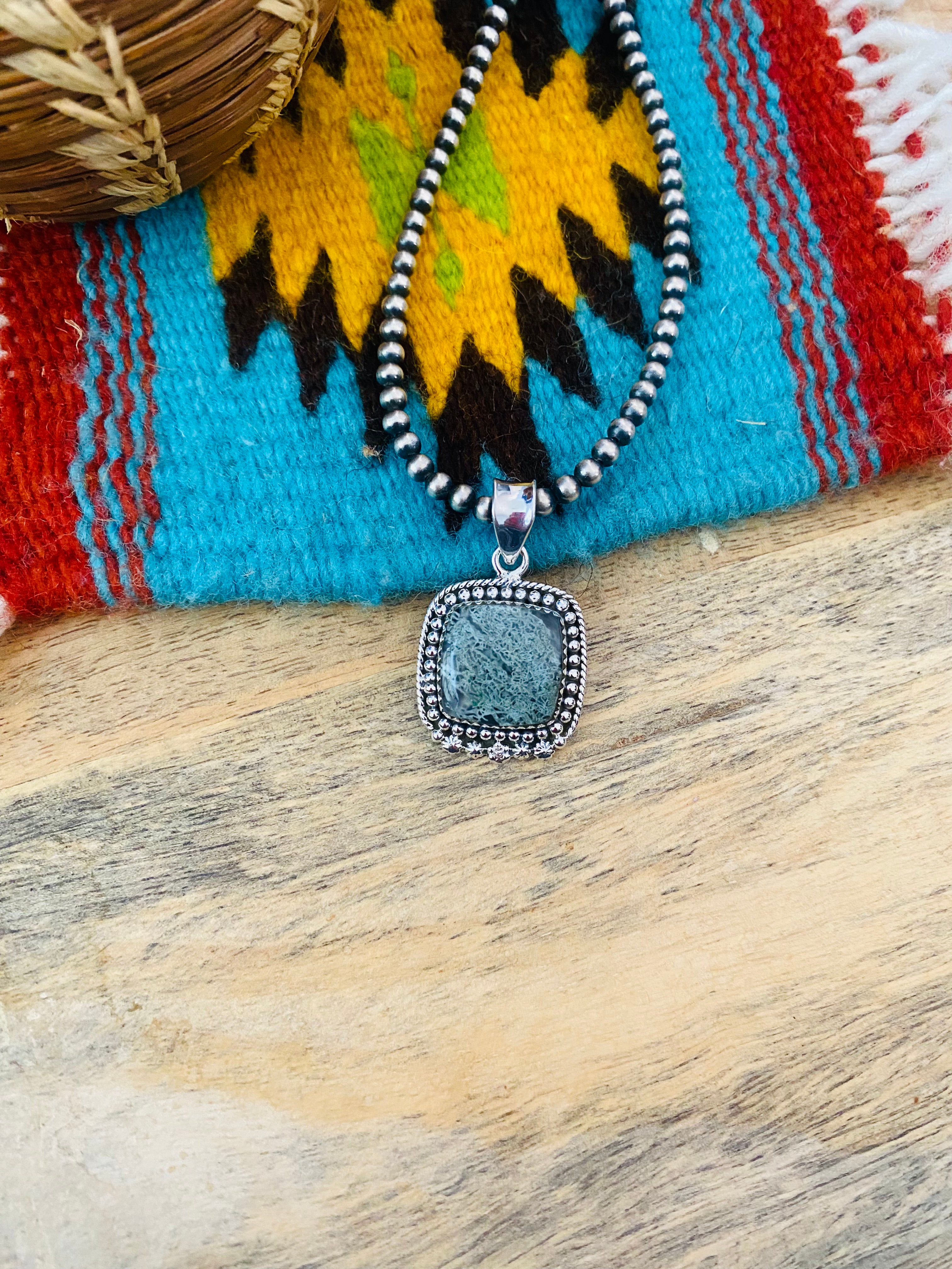 Handmade Sterling Silver & Turquoise Pendant