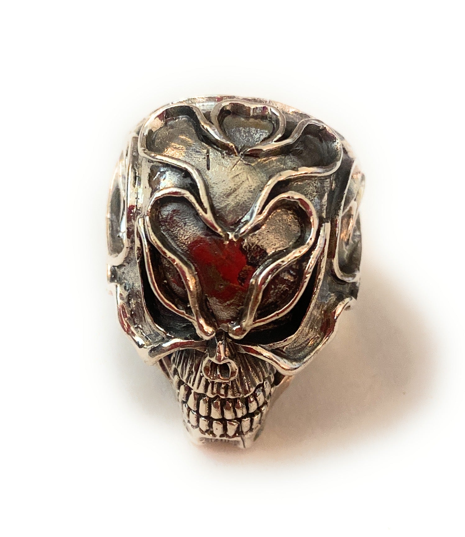 Handmade Sterling Silver Skull Ring Size 9