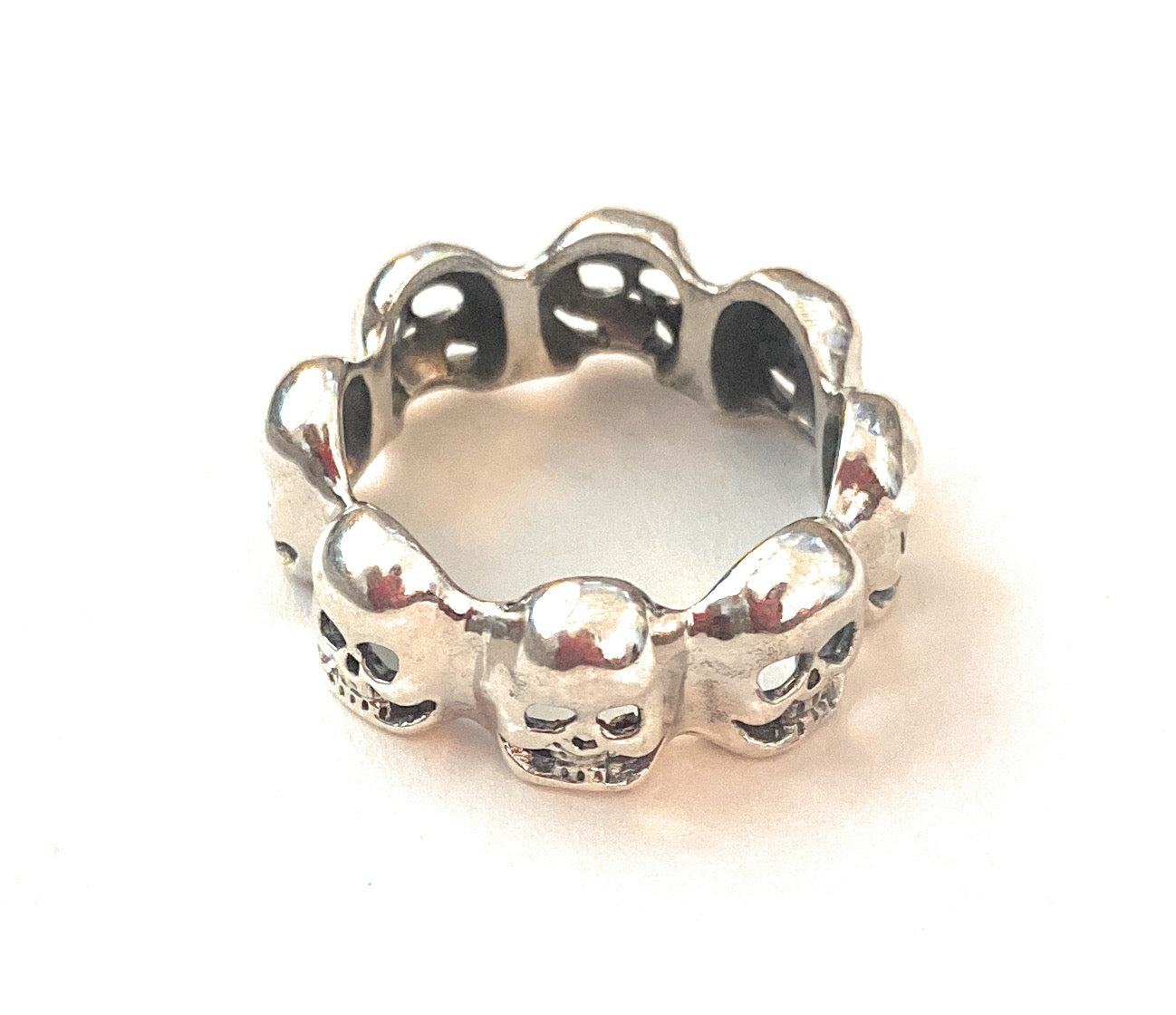 Handmade Sterling Silver Skull Ring Size 9.5