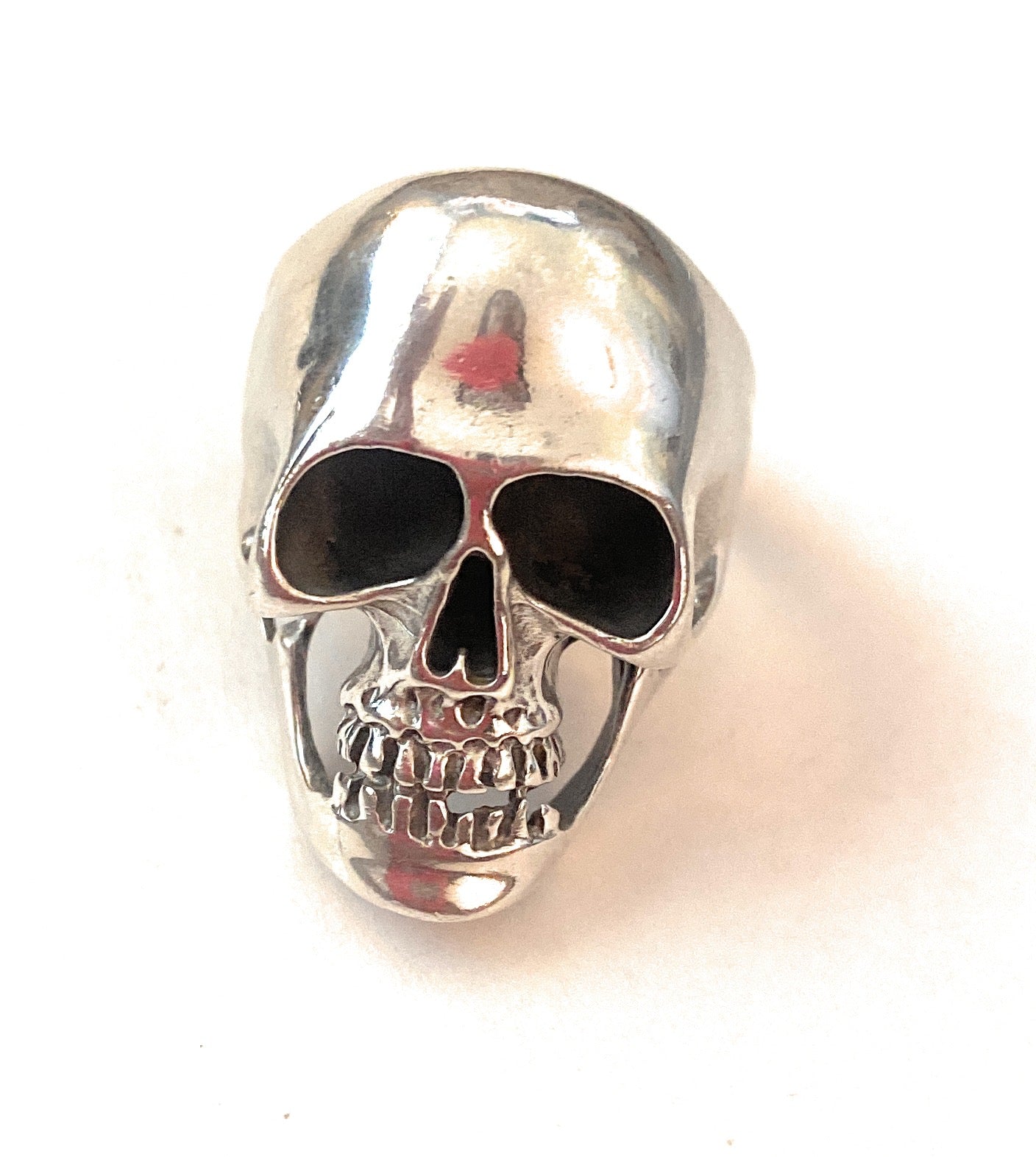 Handmade Sterling Silver Skull Ring Size 9.5