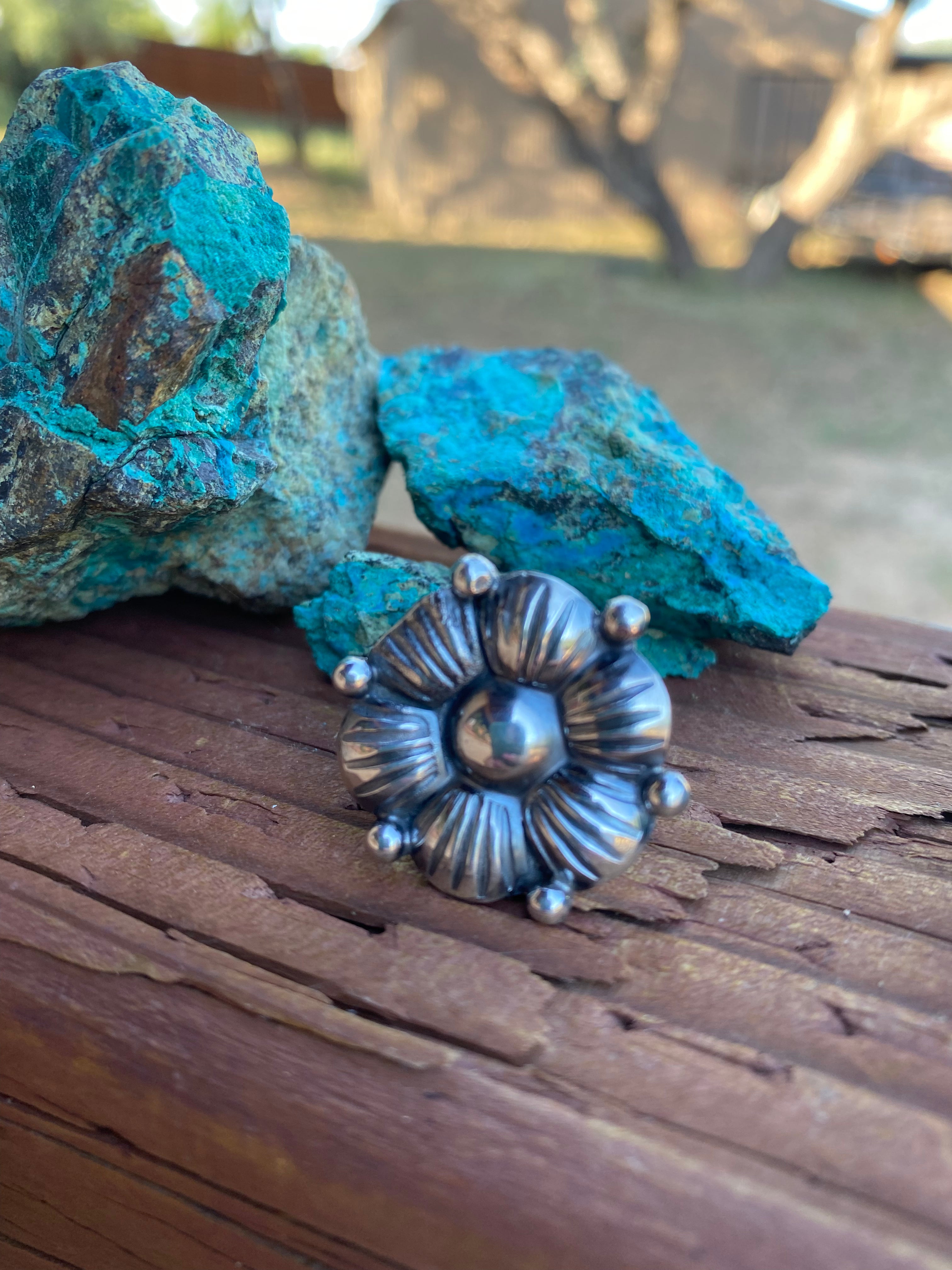 Navajo Sterling Silver Adjustable Flower Ring