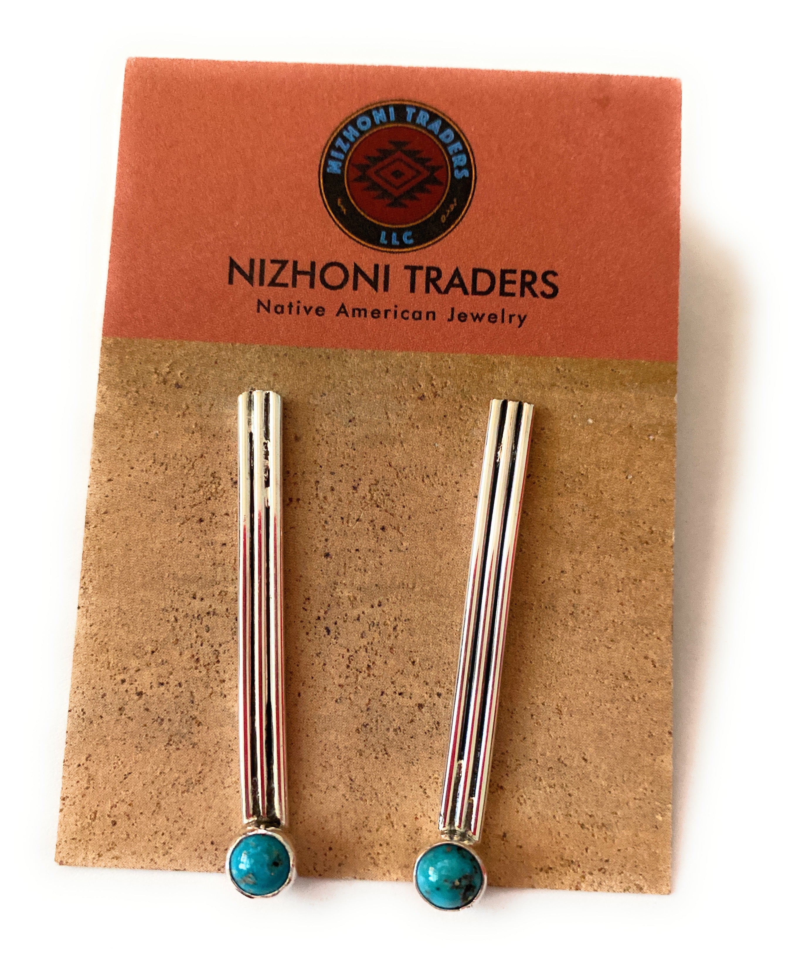 Navajo Turquoise & Sterling Silver Dangle Earrings