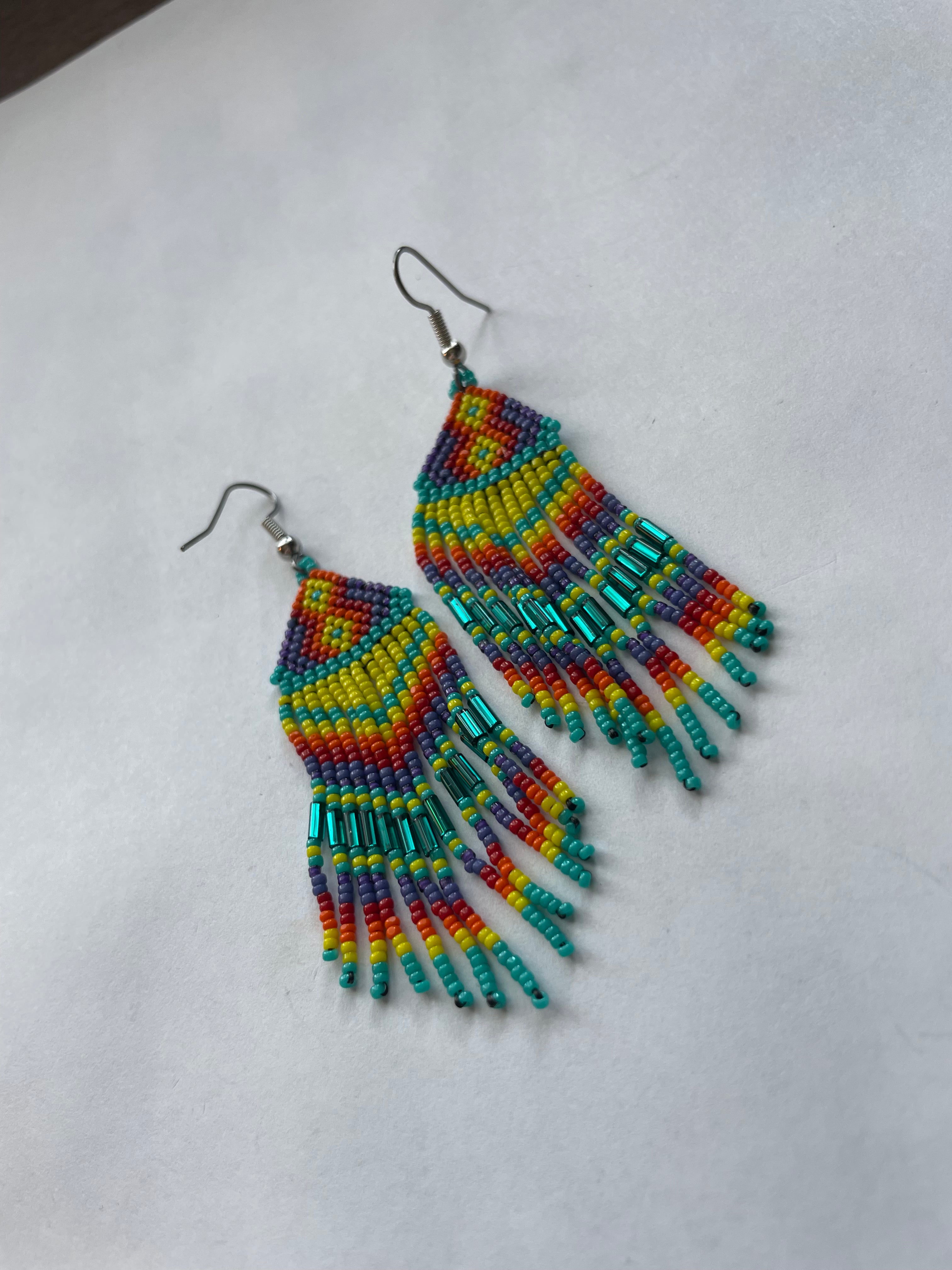 Navajo Sterling Silver Beaded Earrings