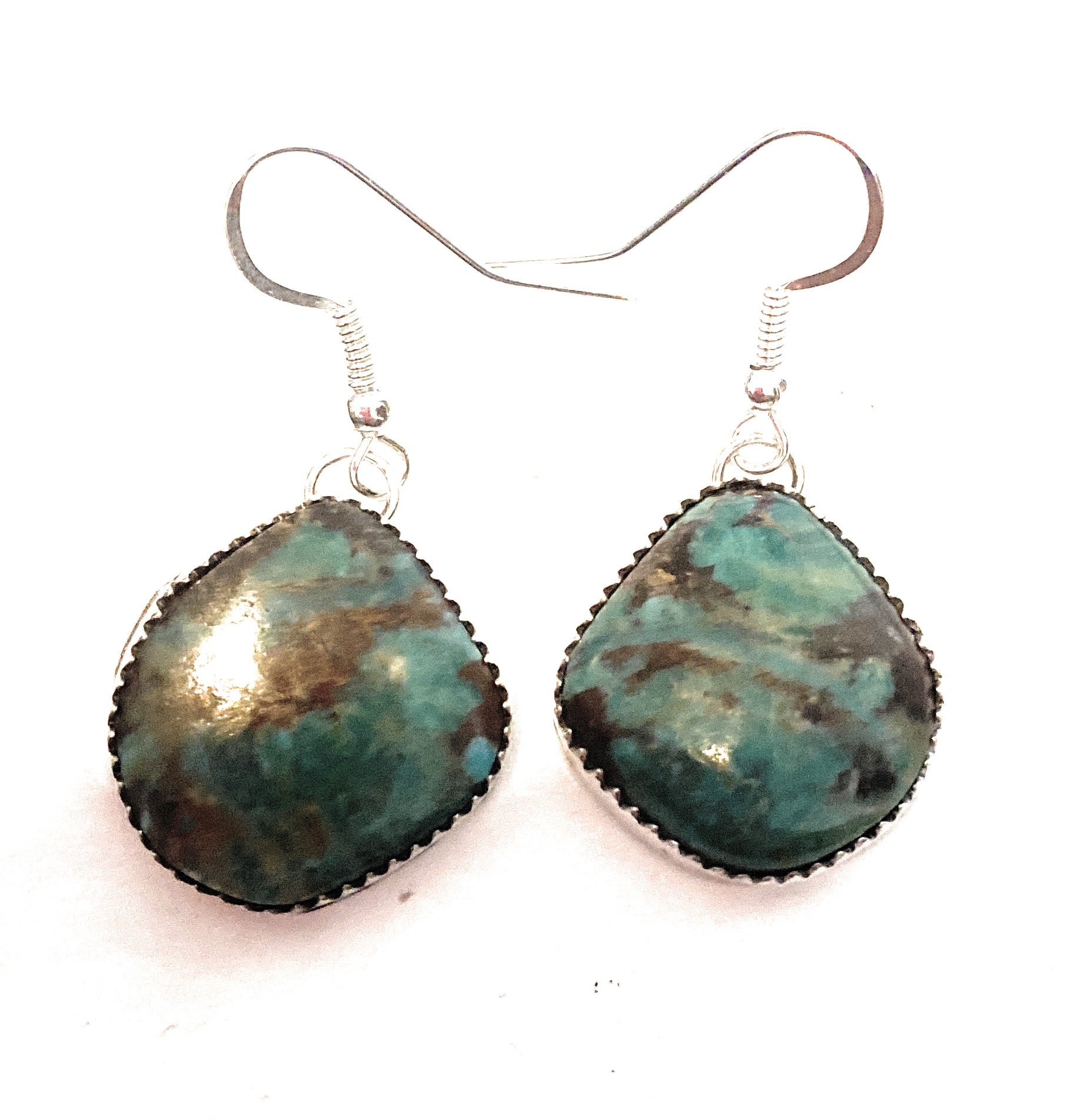 Navajo Turquoise & Sterling Silver Dangle Earrings