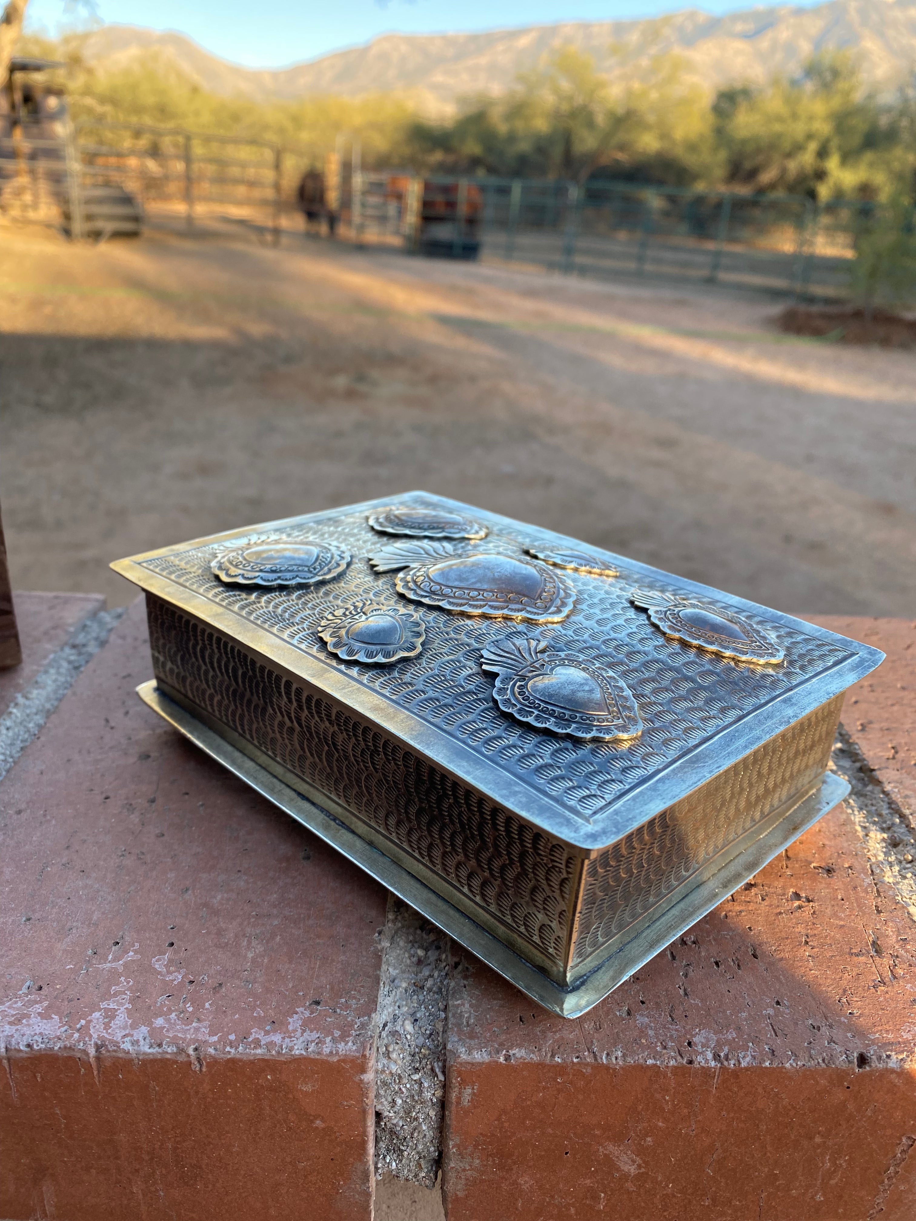 Handmade German Silver Heart Trinket Box