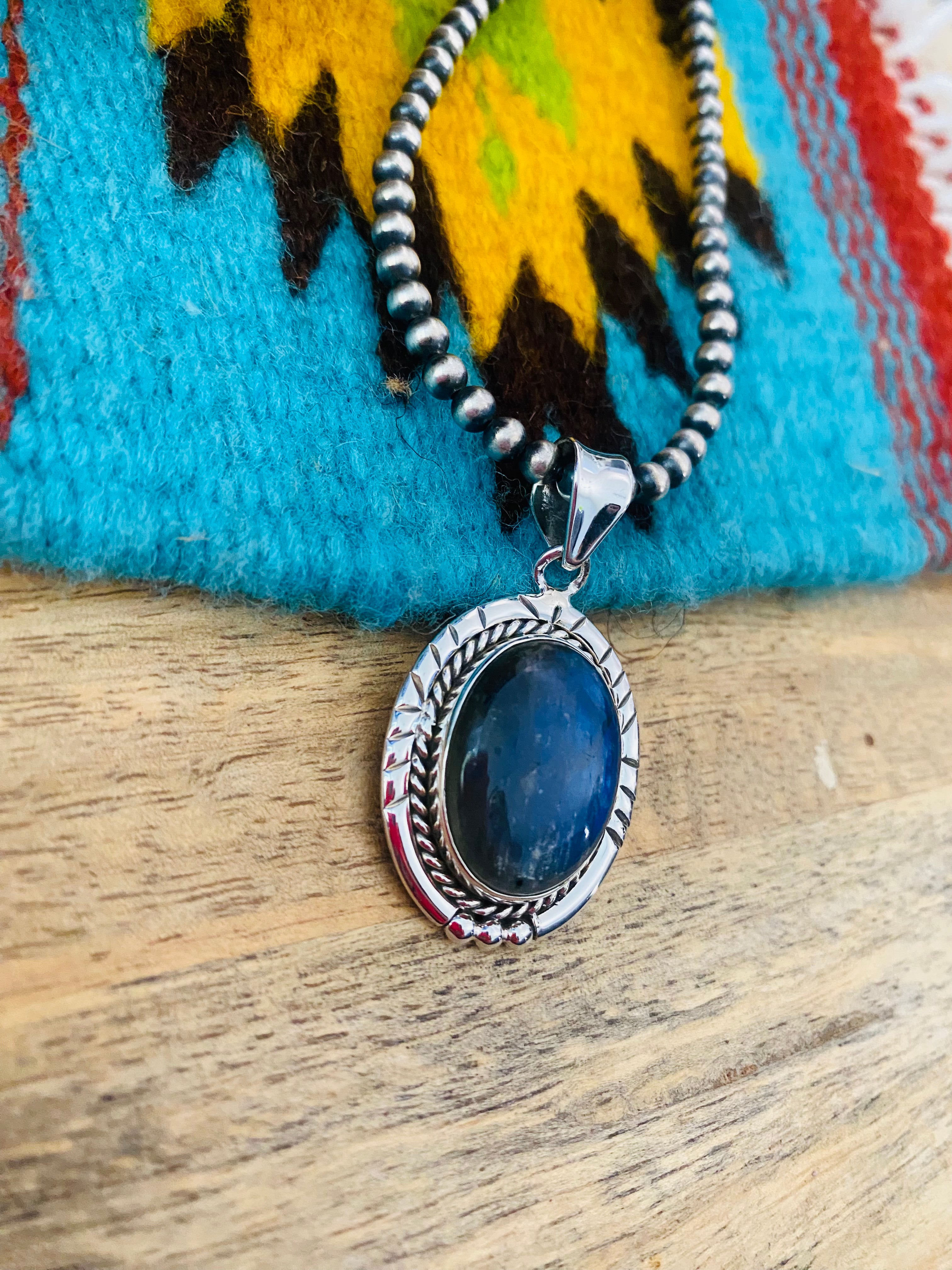 Handmade Sterling Silver & Labradorite Pendant