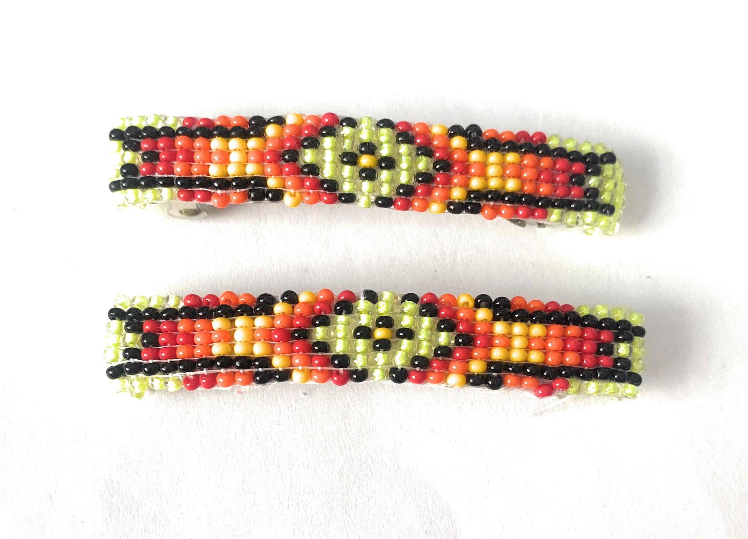 Navajo Handmade Beaded Barrette Set