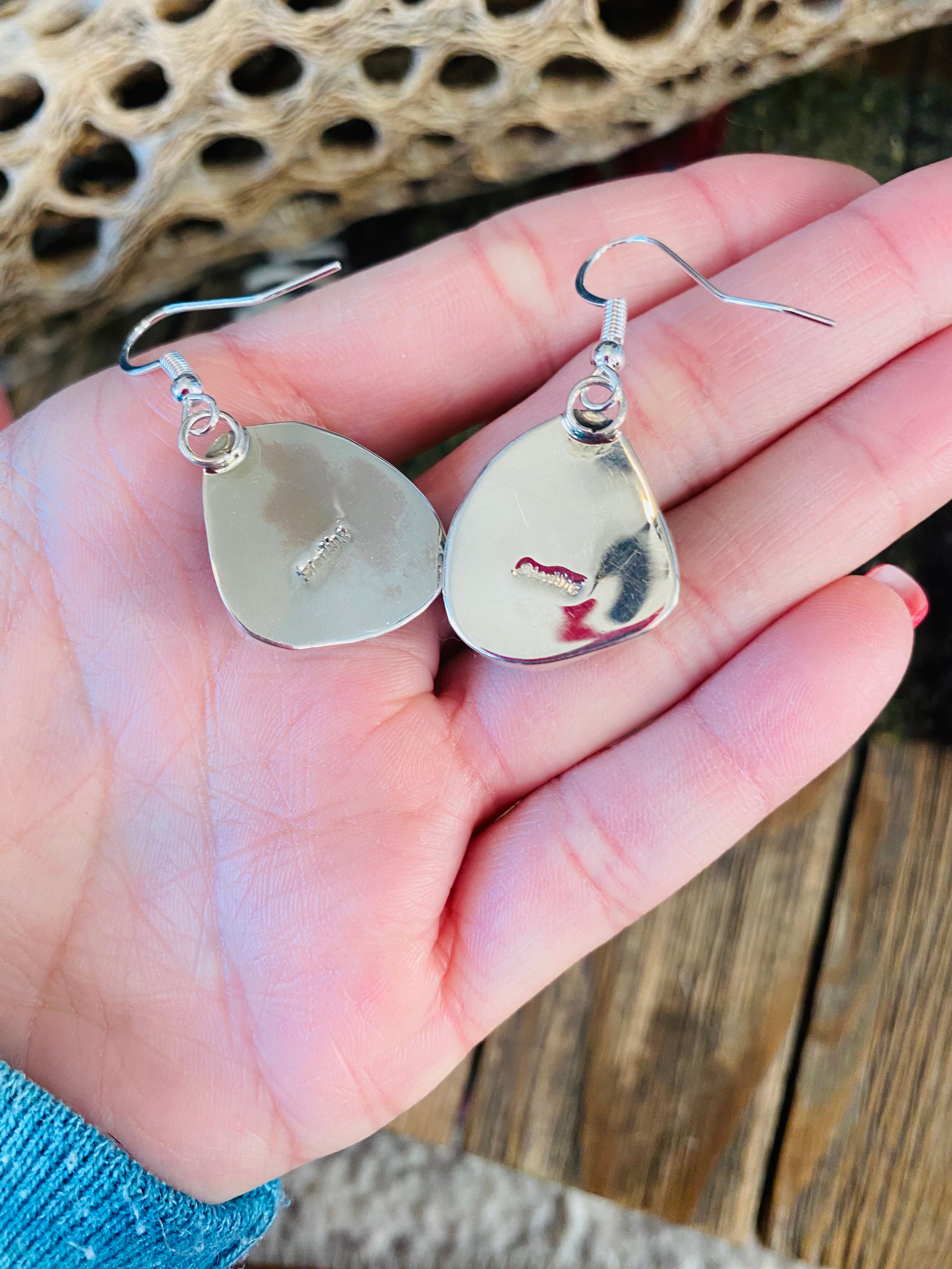 Navajo Turquoise & Sterling Silver Dangle Earrings