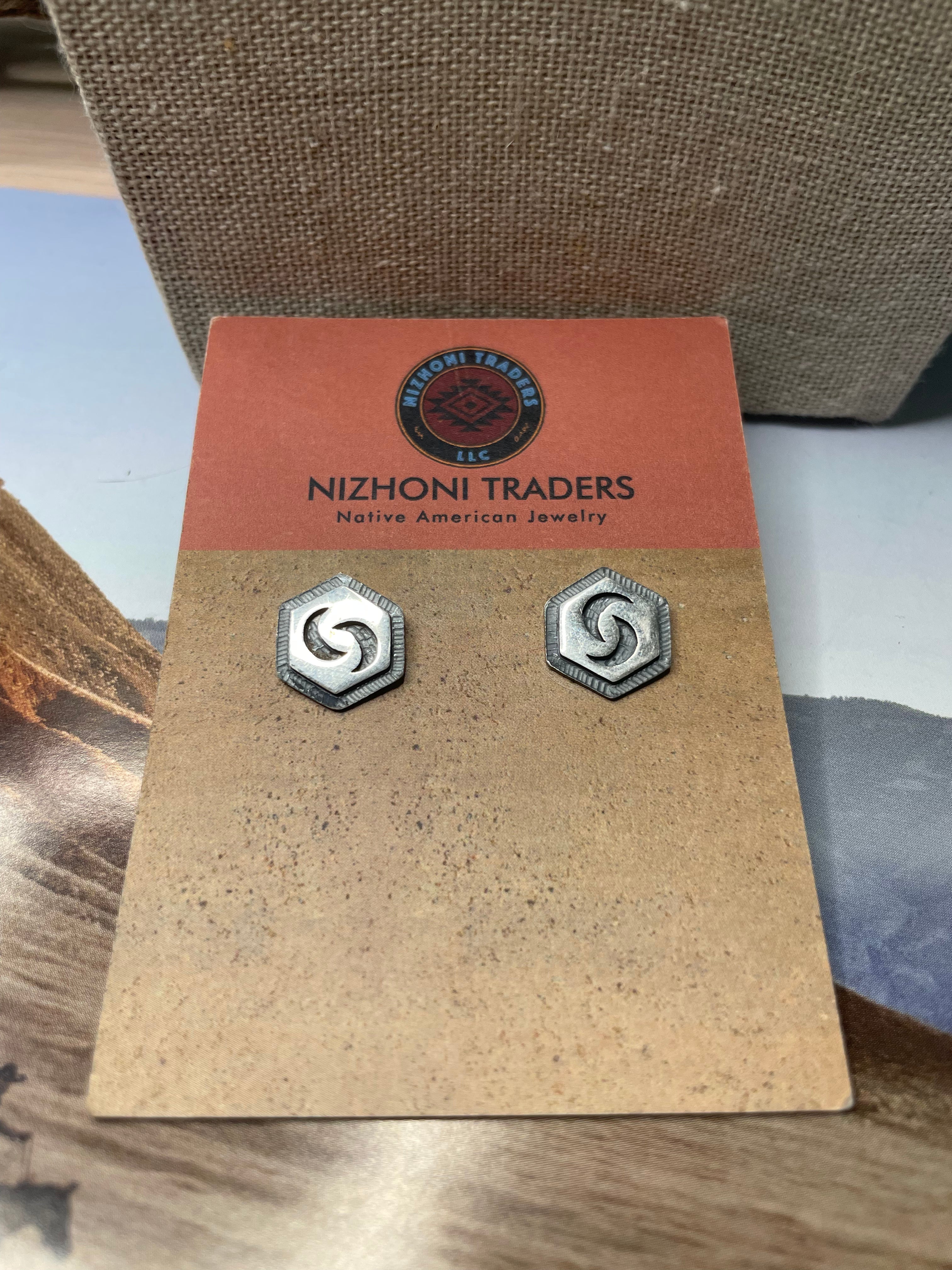 Hopi Sterling Silver Stud Earrings