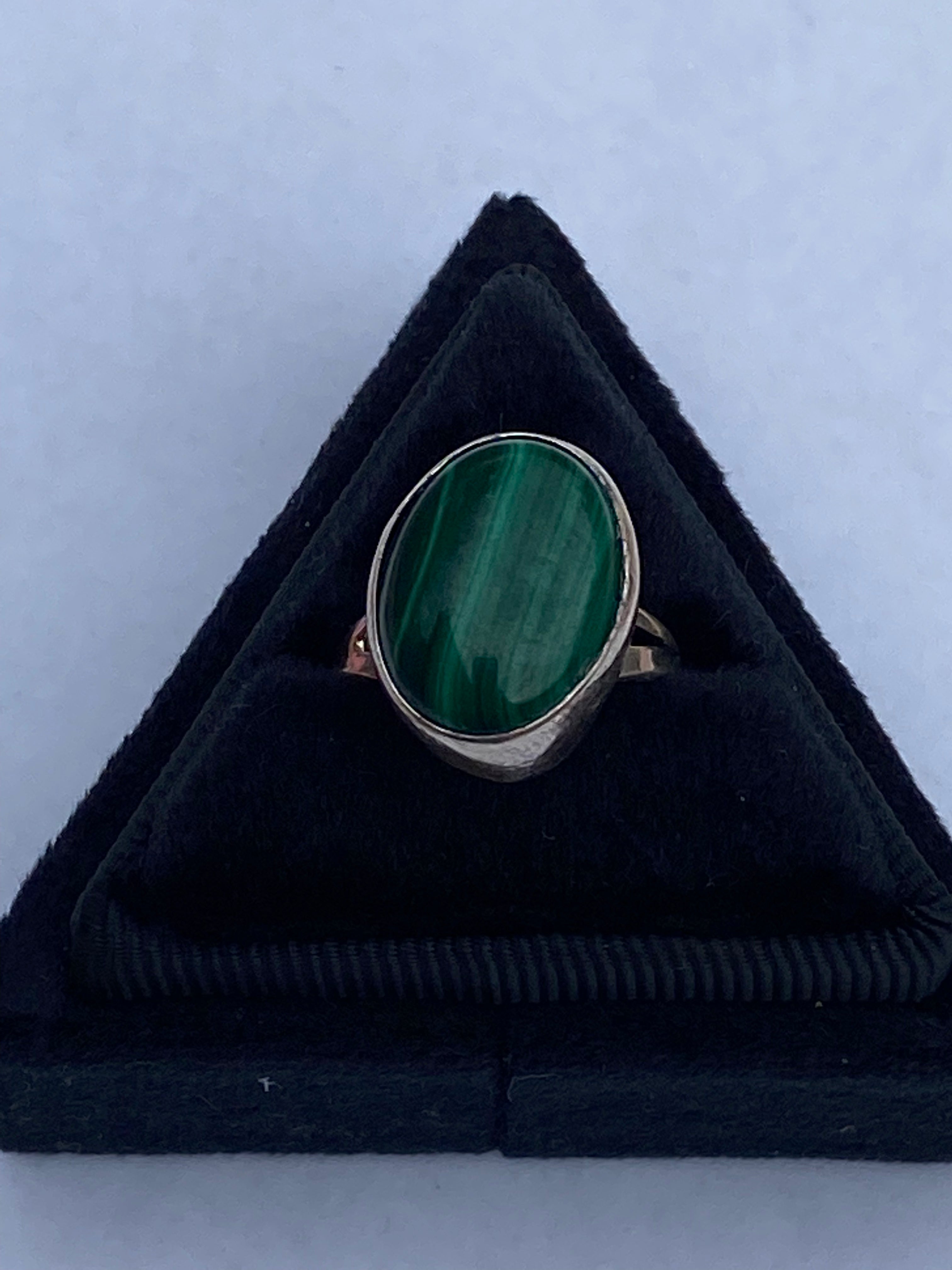 Handcrafted Malachite & Sterling Silver Rings