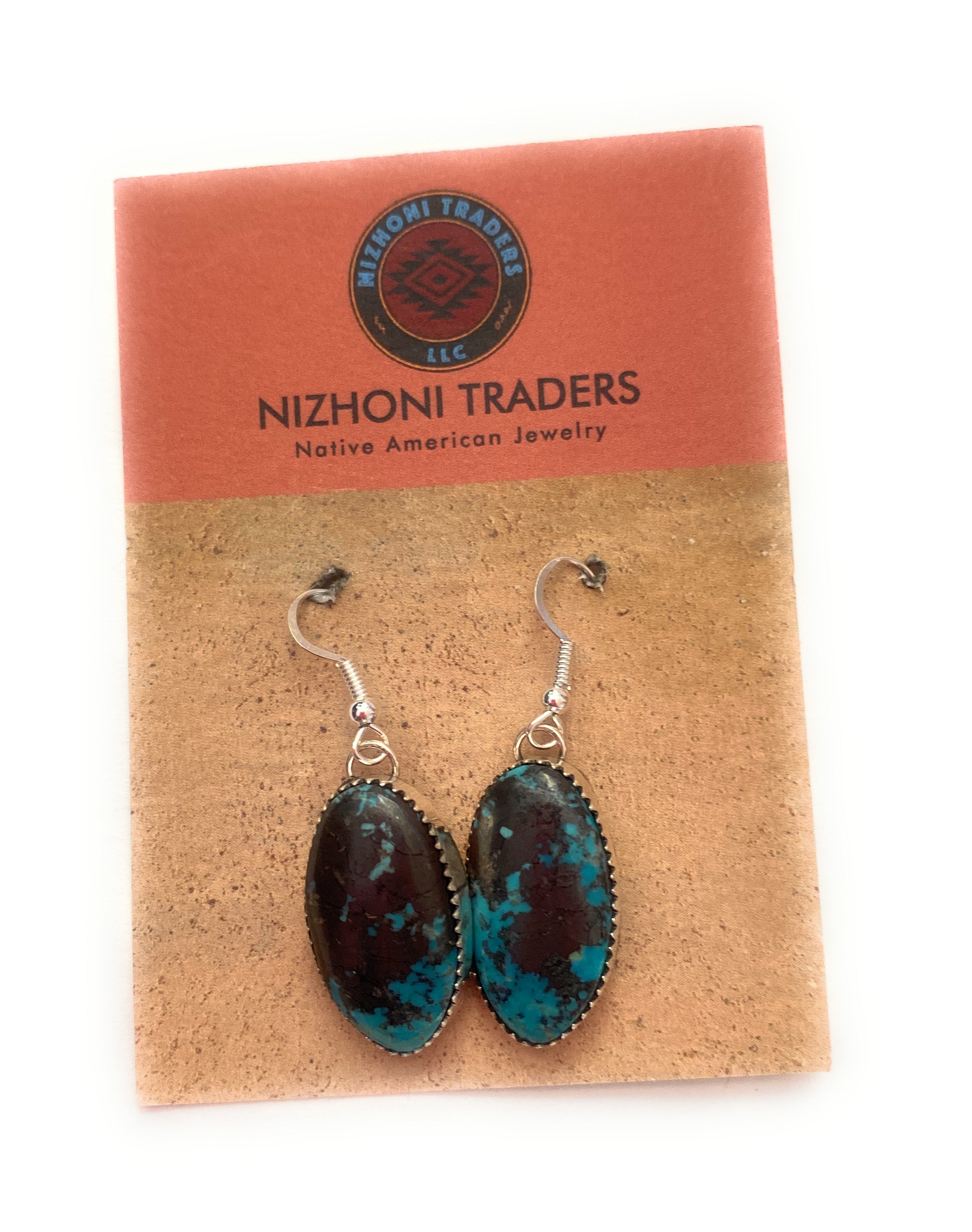 Navajo Turquoise & Sterling Silver Dangle Earrings