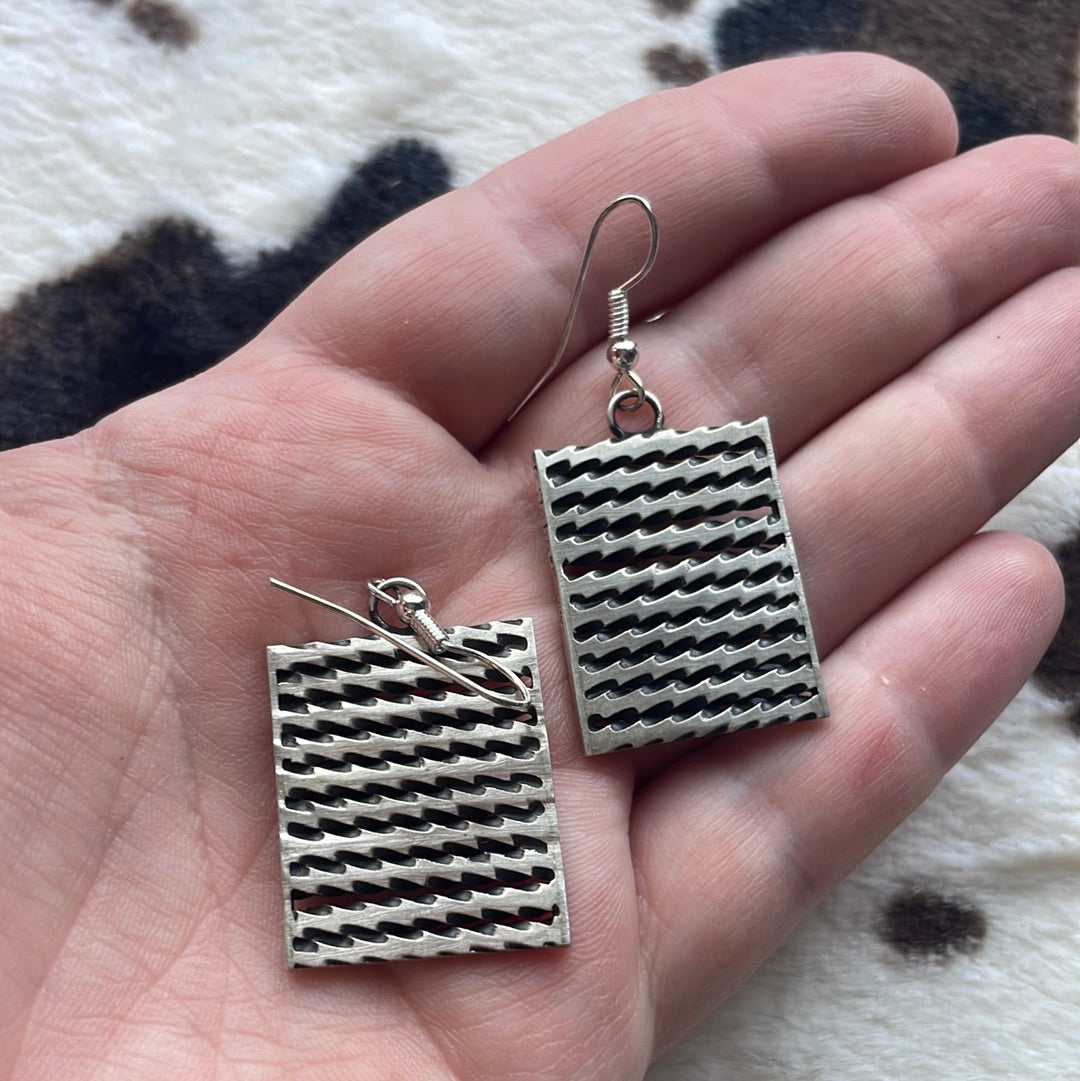 Navajo Sterling Silver Dangle Earrings