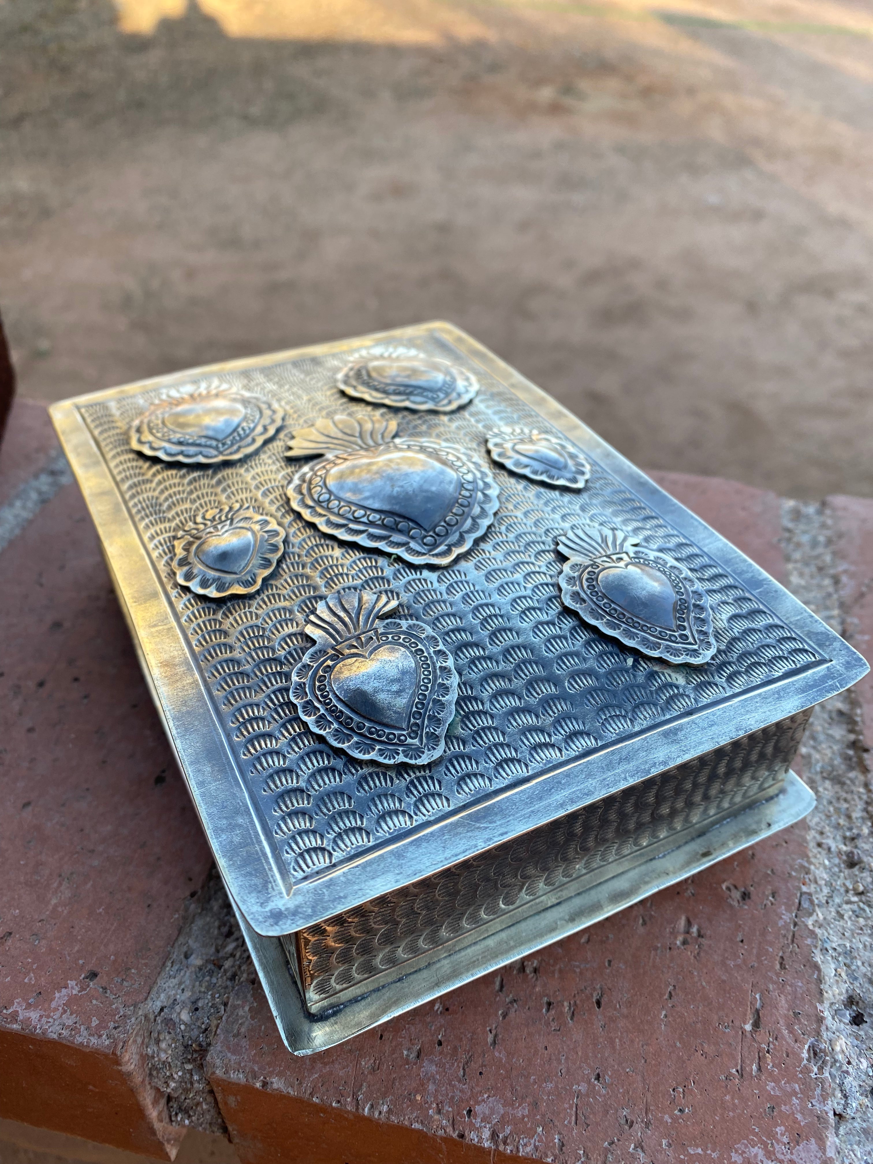 Handmade German Silver Heart Trinket Box