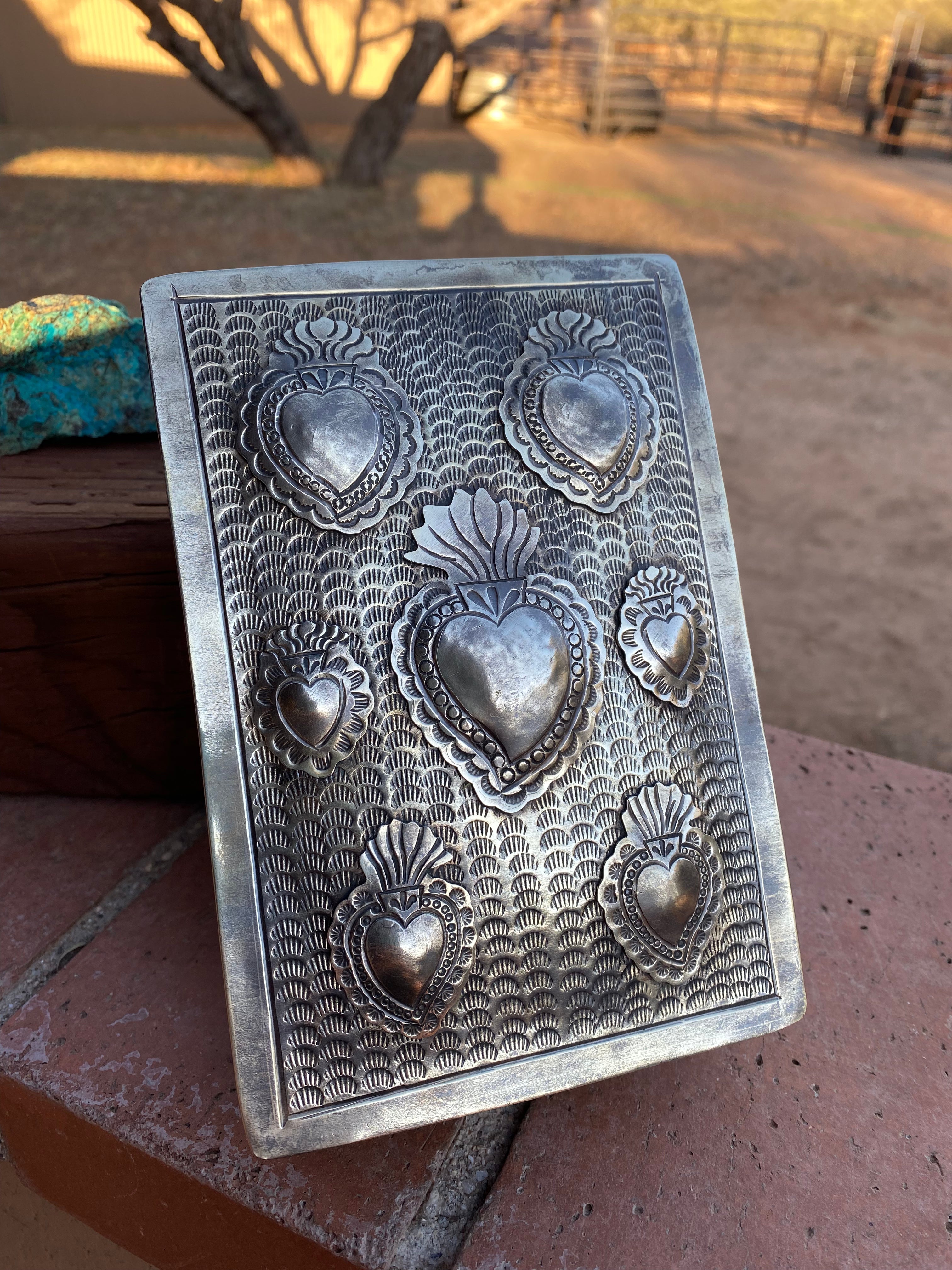 Handmade German Silver Heart Trinket Box