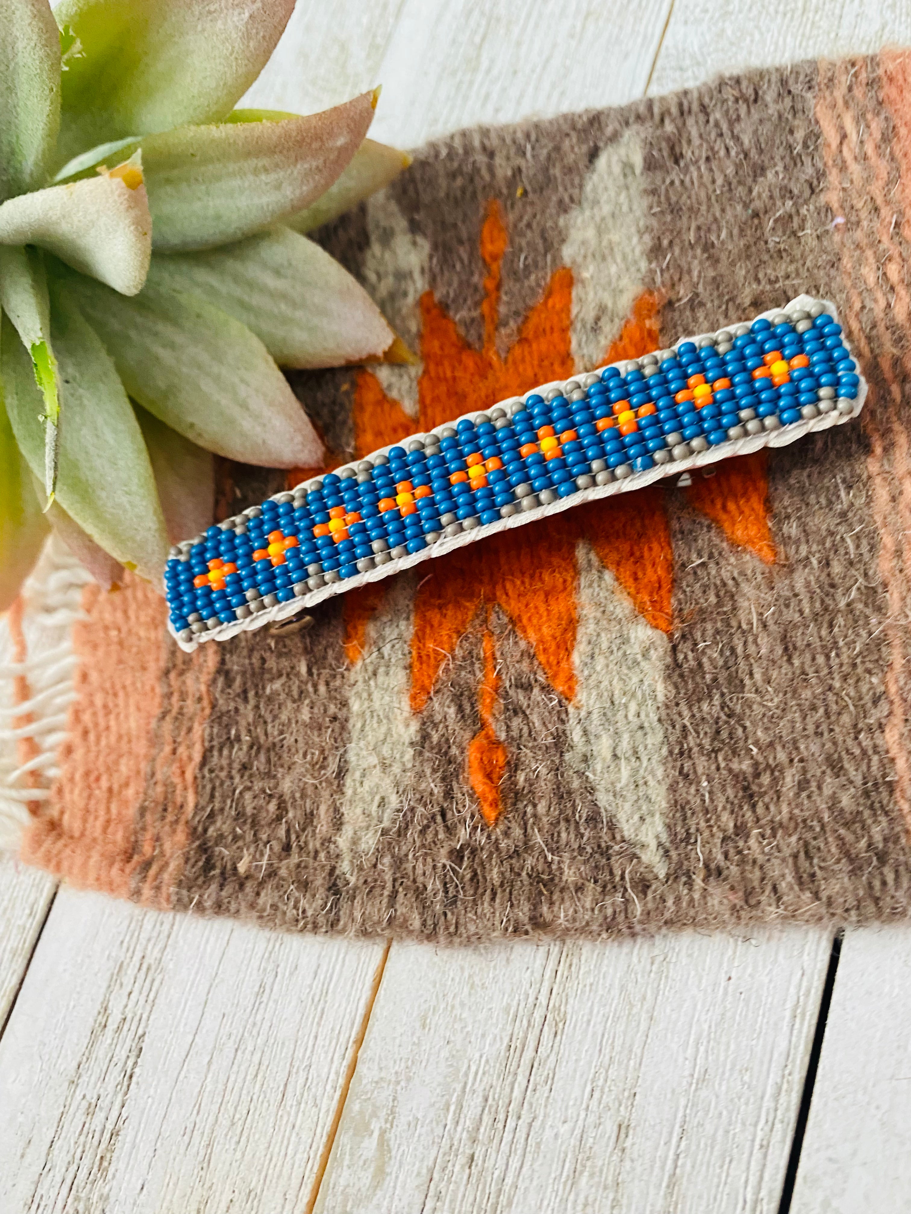 Navajo Handmade Beaded Barrette